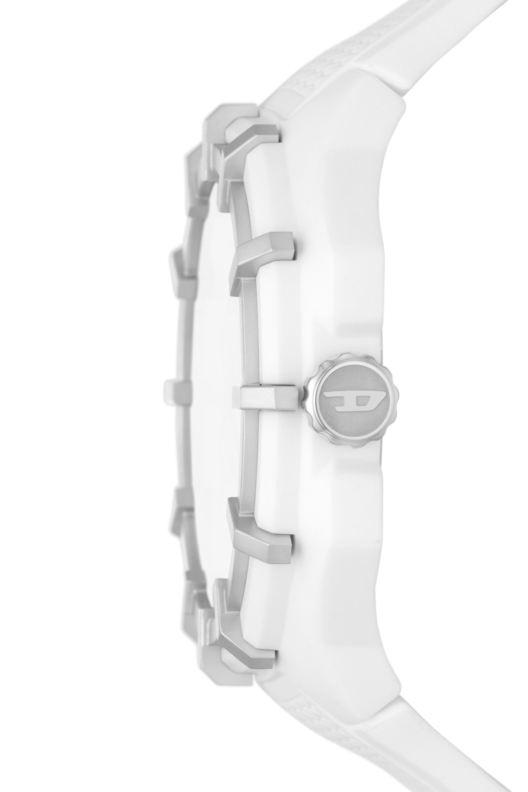 DZ1988 Man Framed three hand white silicone watch Diesel