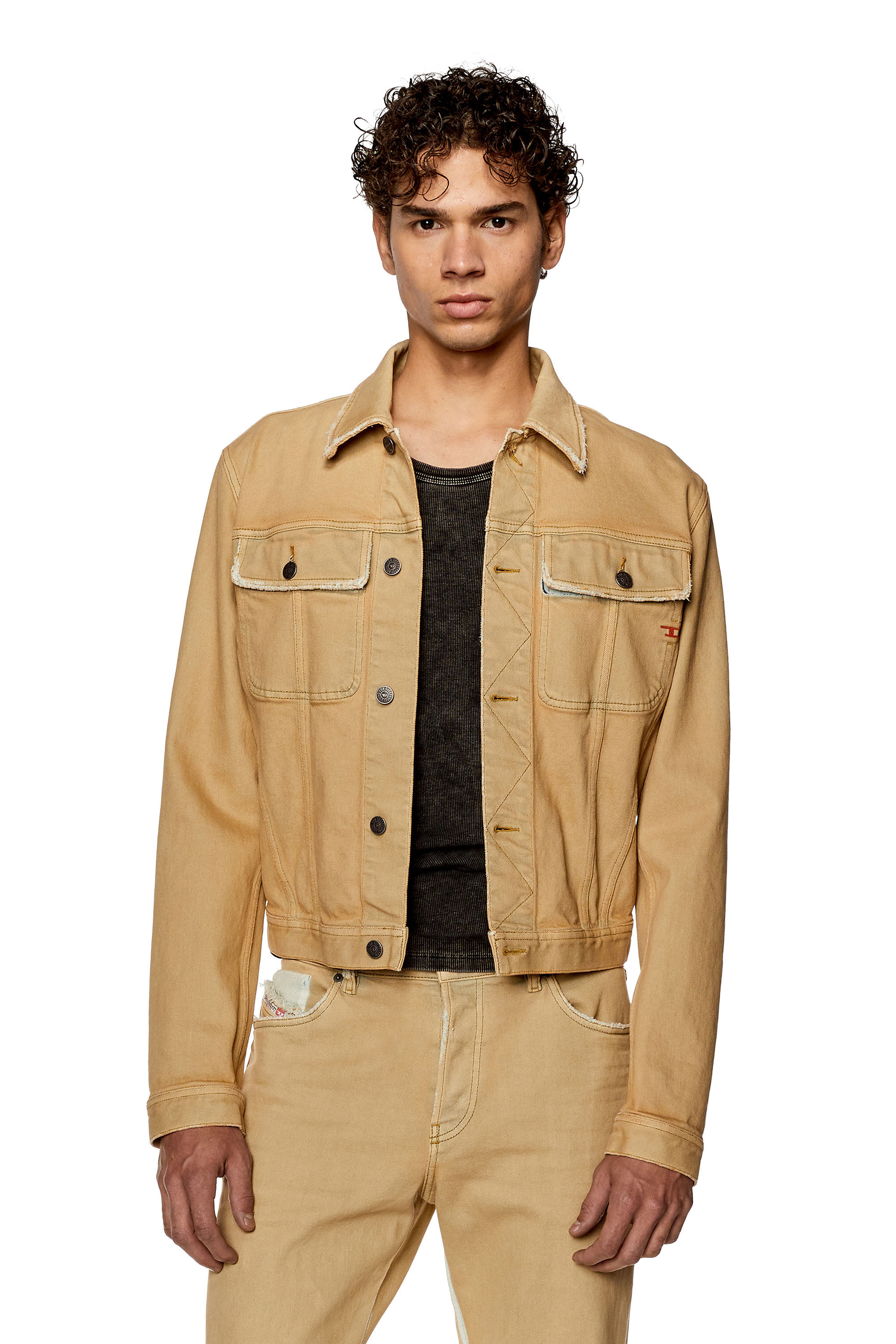 D MILO Slim fit trucker jacket in coloured denim Diesel