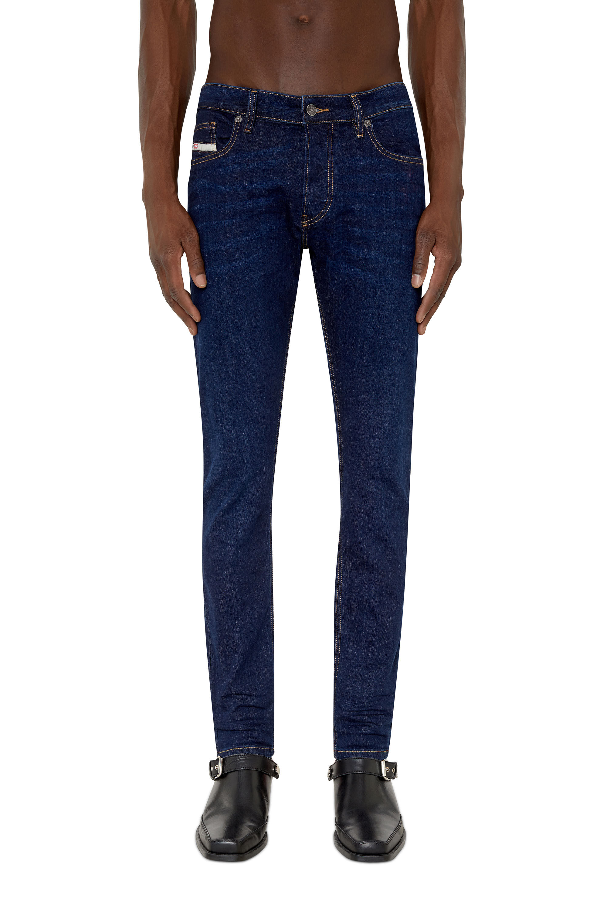 Diesel - Slim Jeans D-Luster 0IHAQ, Bleu Foncé - Image 3
