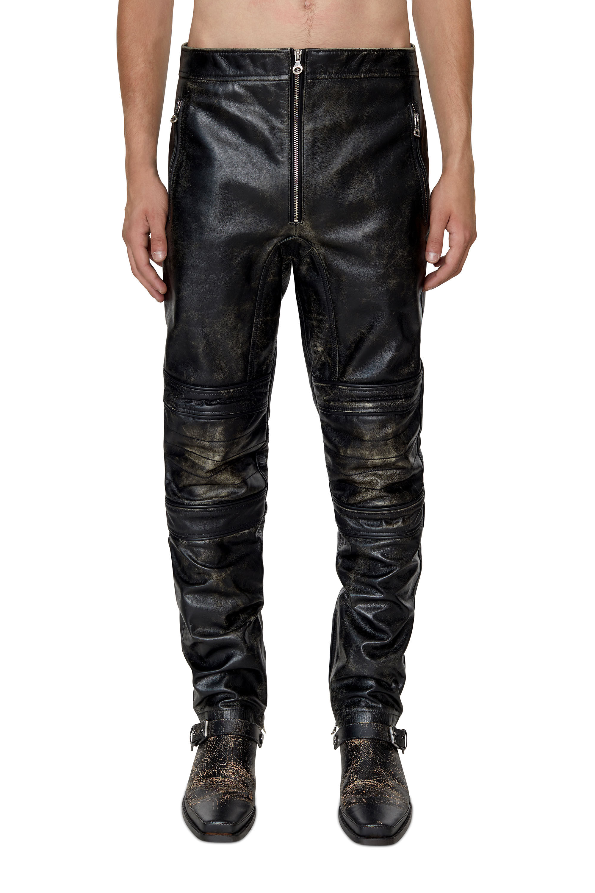 Diesel leather pants mens new arrivals