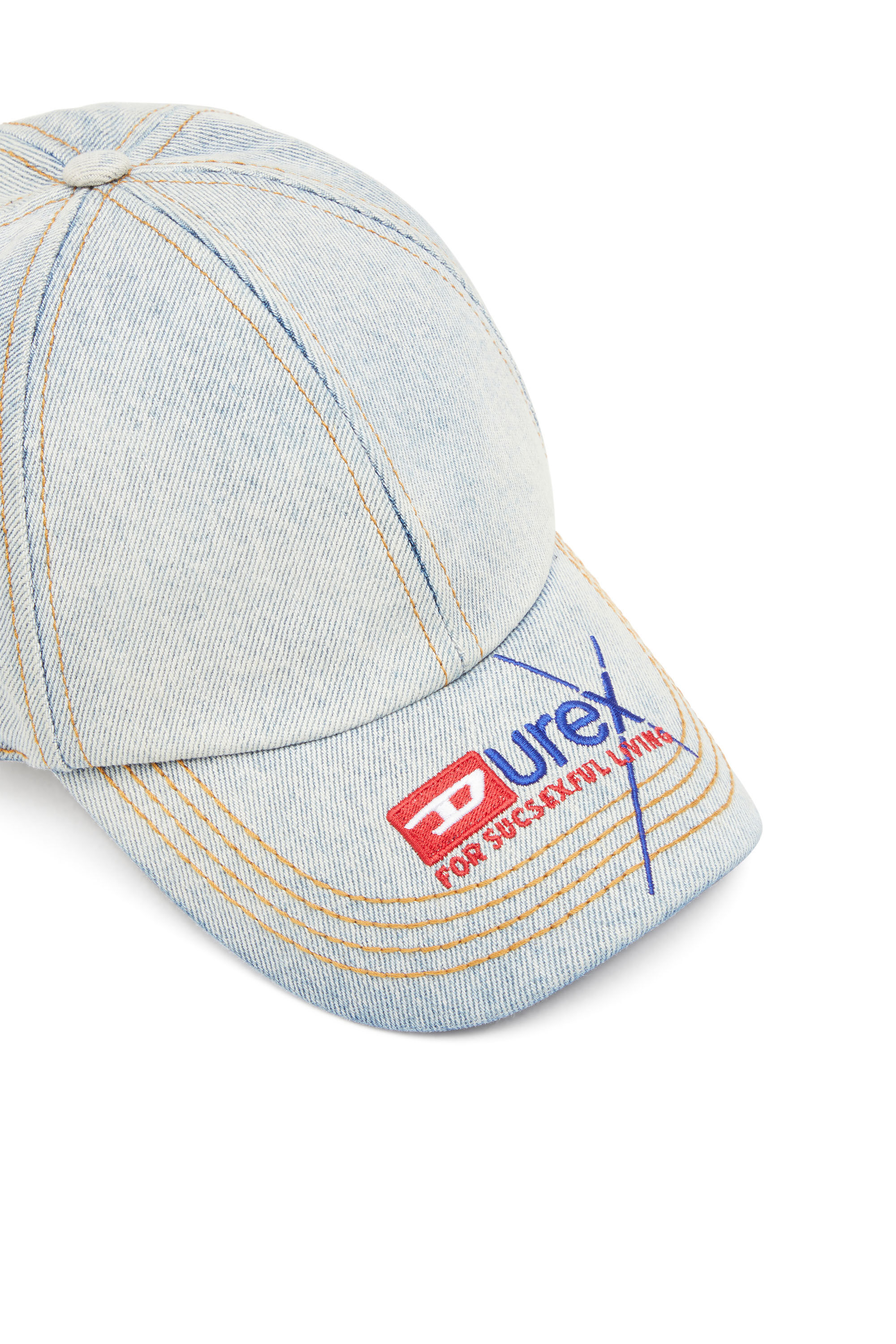 Men's Denim baseball cap with Durex logo | Diesel DX-C-IVAR