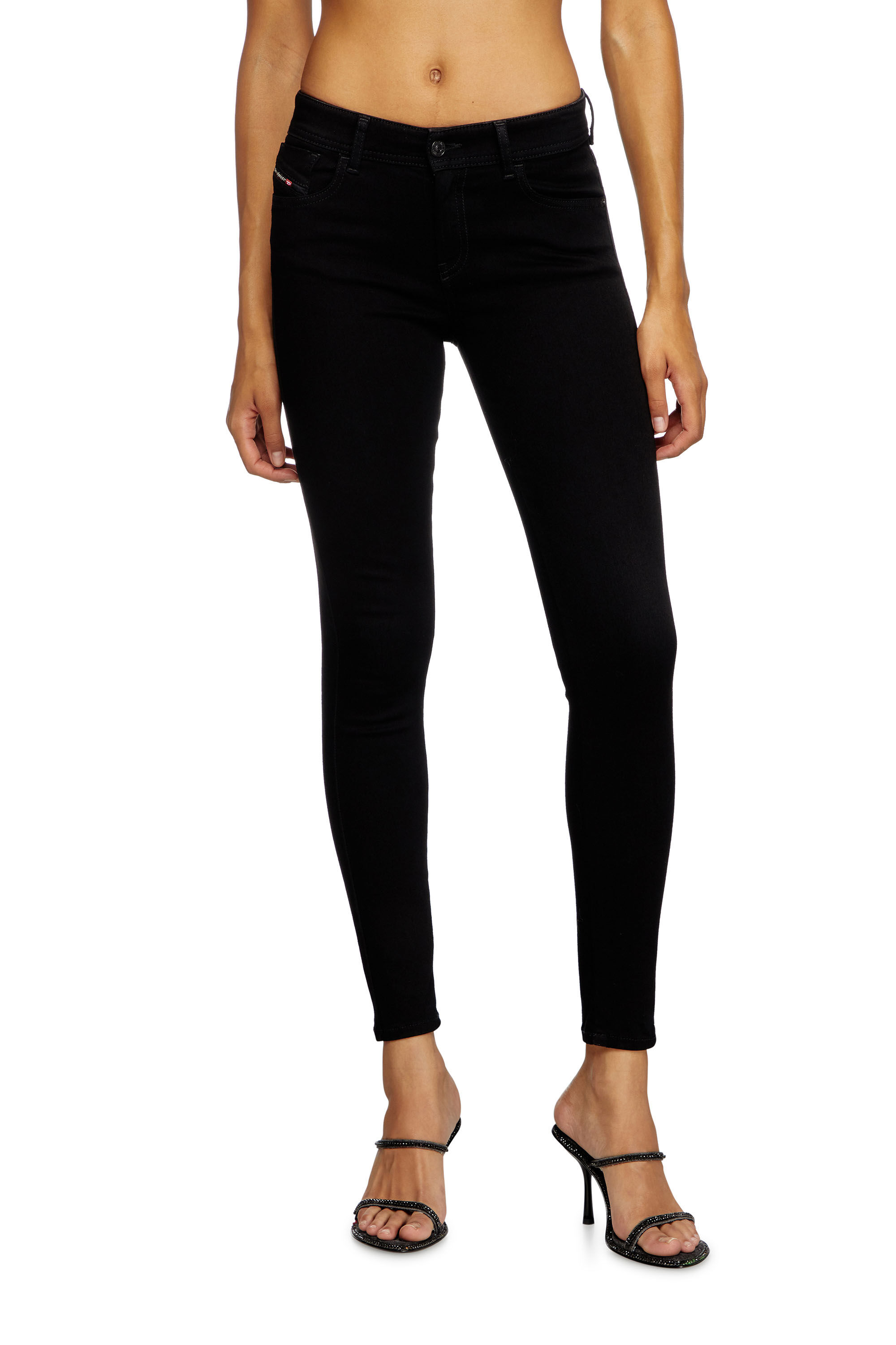 Diesel - Female's Skinny Jeans 2017 Slandy 069EF, Black/Dark Grey - 3