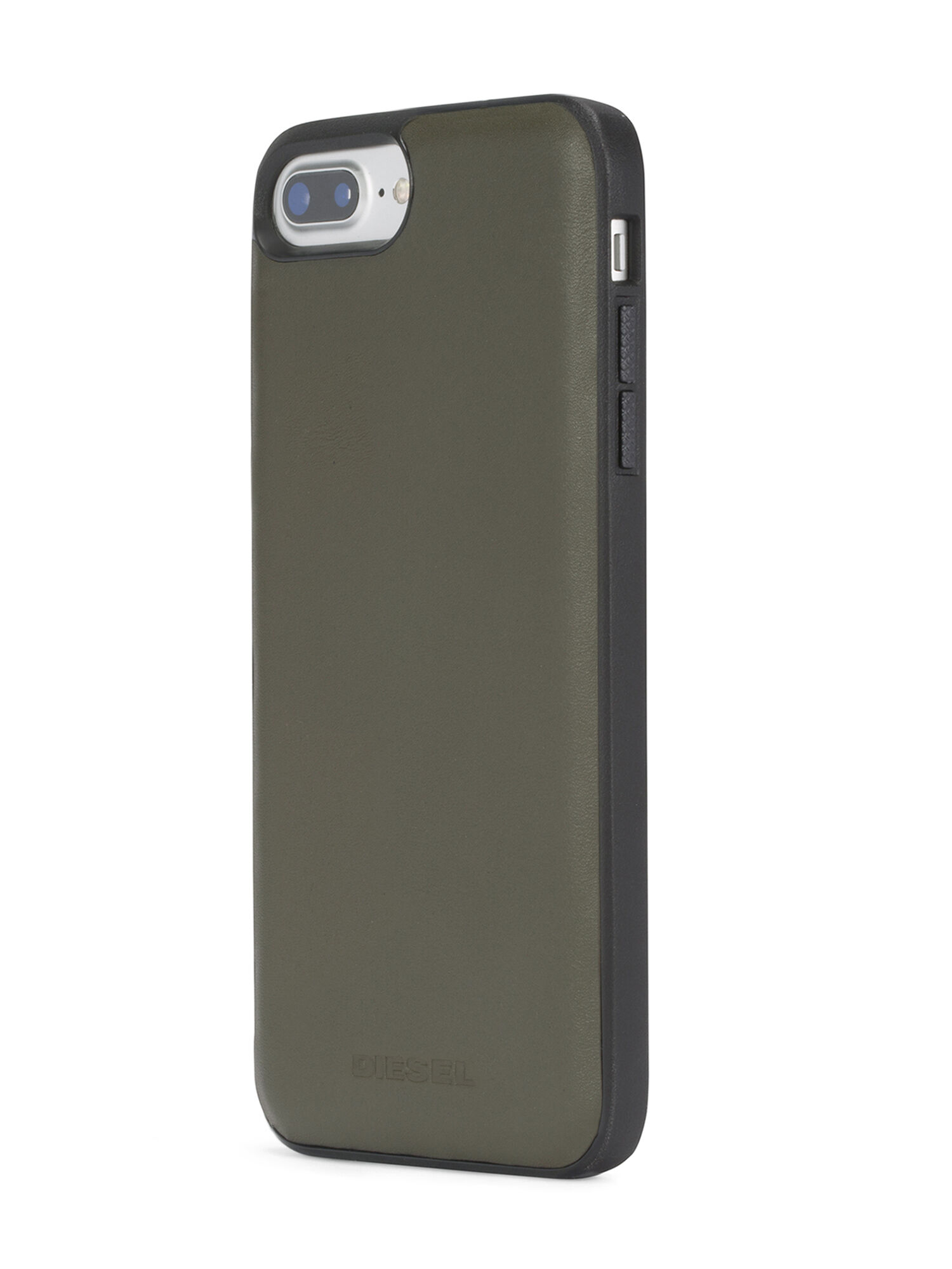Diesel - OLIVE GREEN LEATHER IPHONE X CASE, Olive Green - Image 6