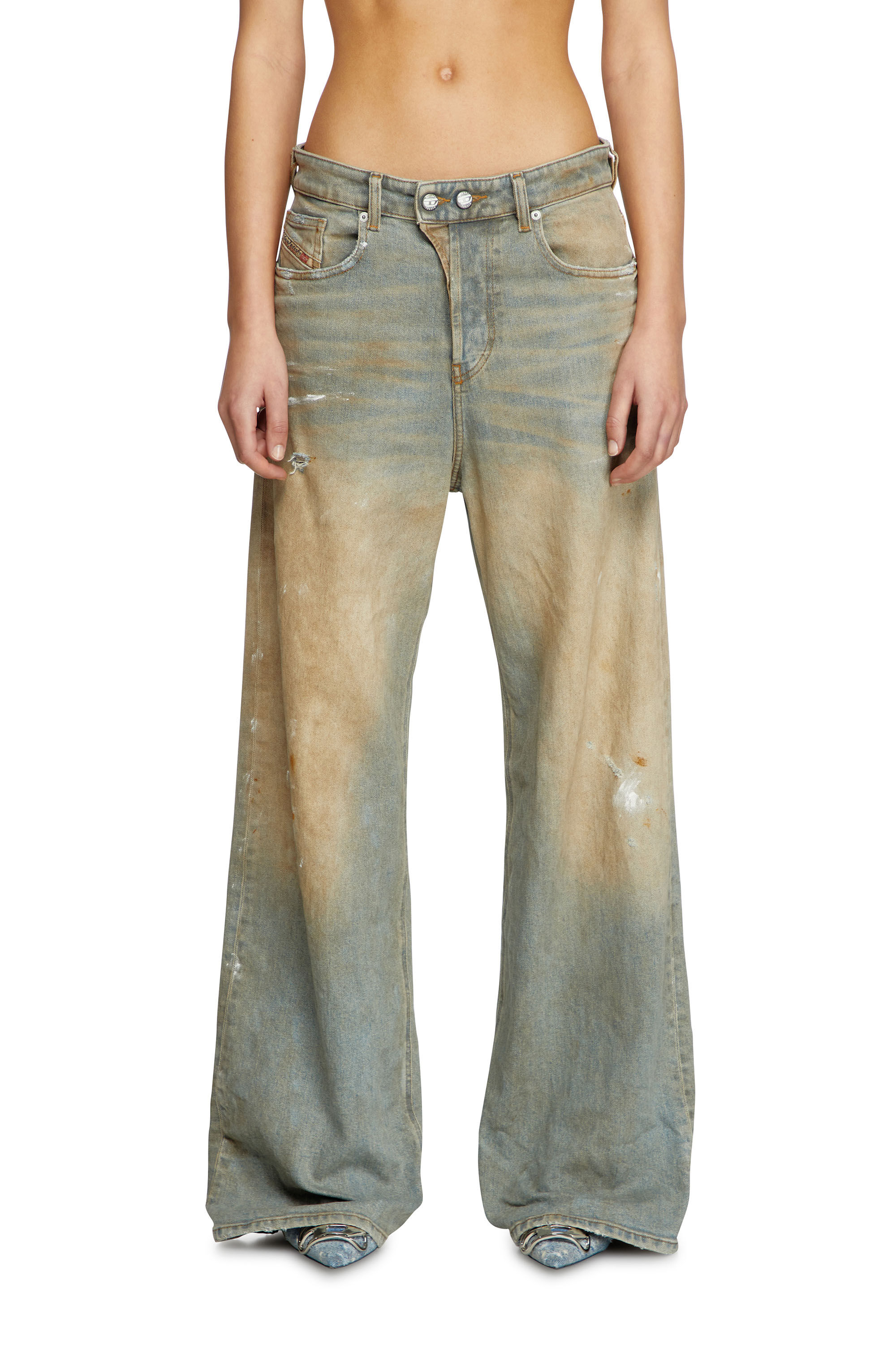 Diesel - Female's Relaxed Jeans 1996 D-Sire 007Z4, Light Blue - 3