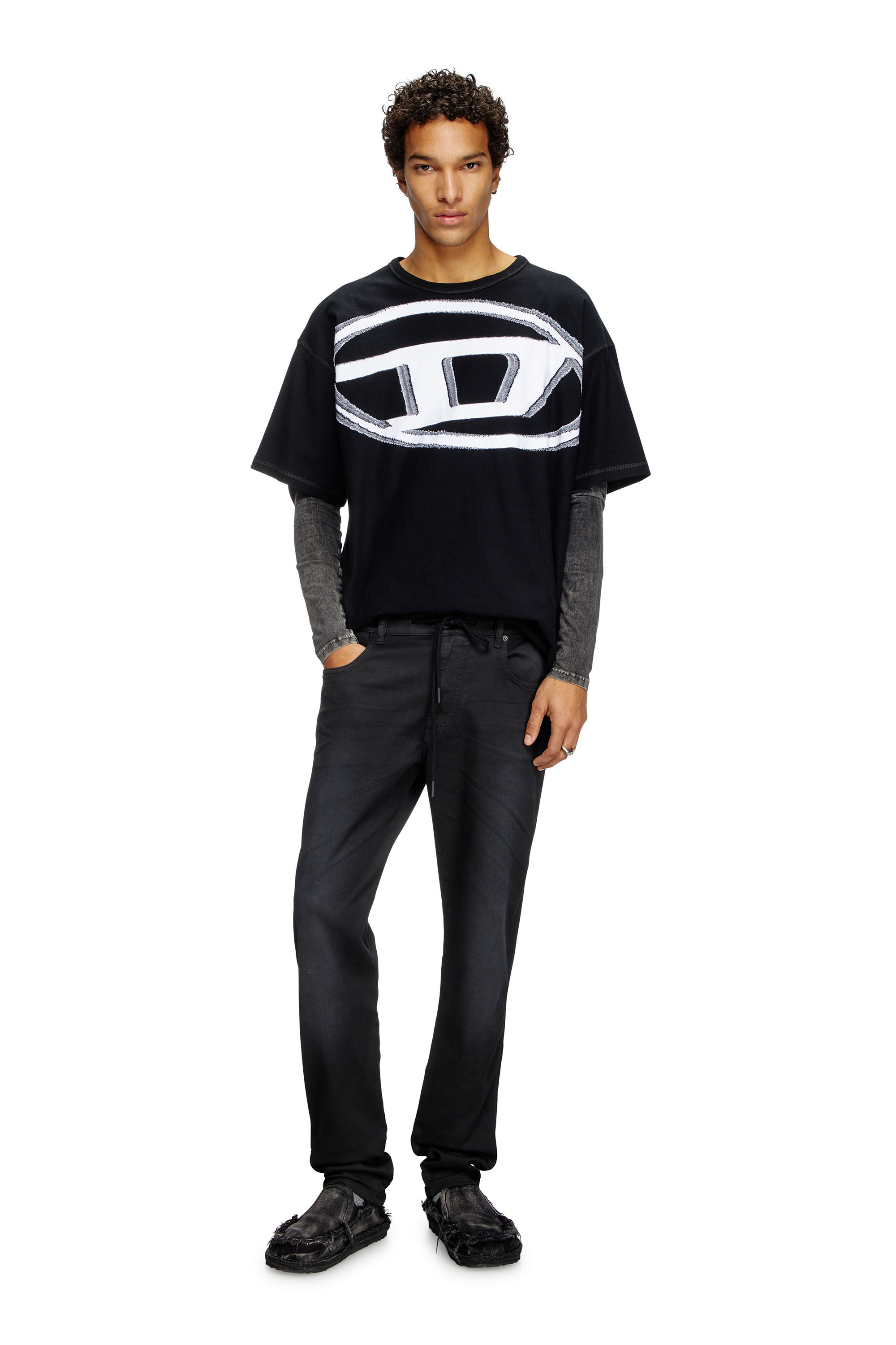 Diesel - Slim 2060 D-Strukt Joggjeans® 0670M Homme, Noir - Image 1