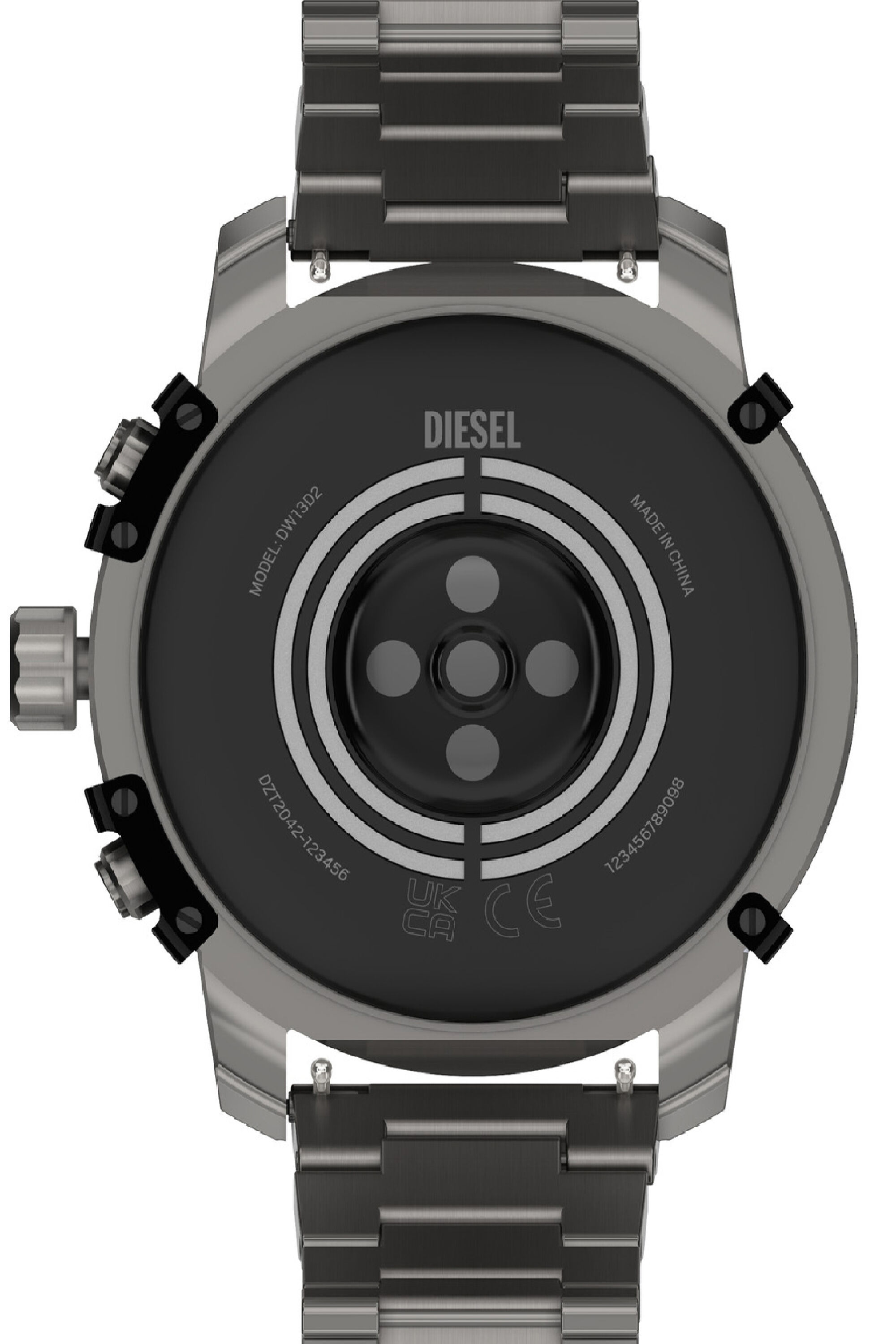 Men s Griffed stainless steel smartwatch Grey Diesel