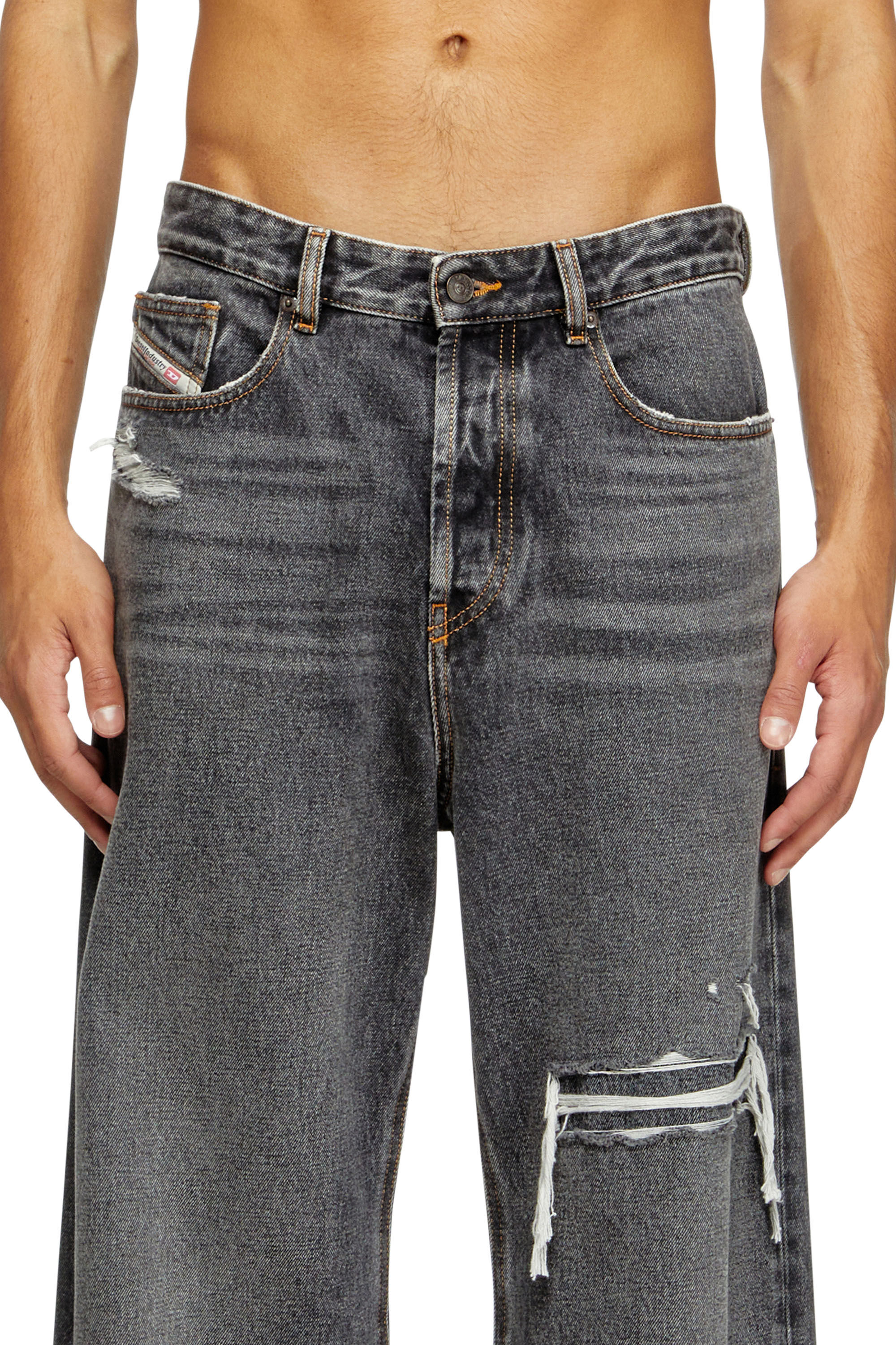 Diesel - Male's Relaxed Jeans D-Rise 007F6, Black/Dark Grey - 5