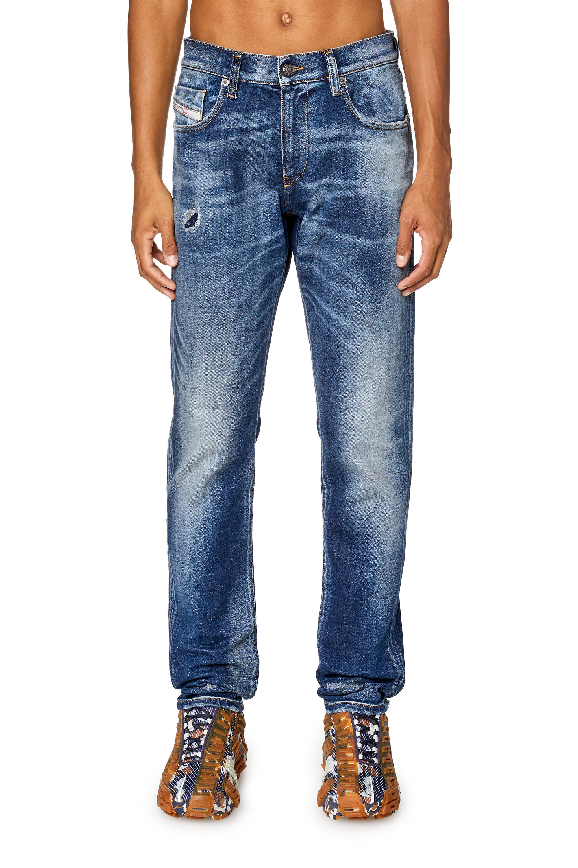 Diesel - Slim Jeans 2019 D-Strukt 09G89, Bleu moyen - Image 3