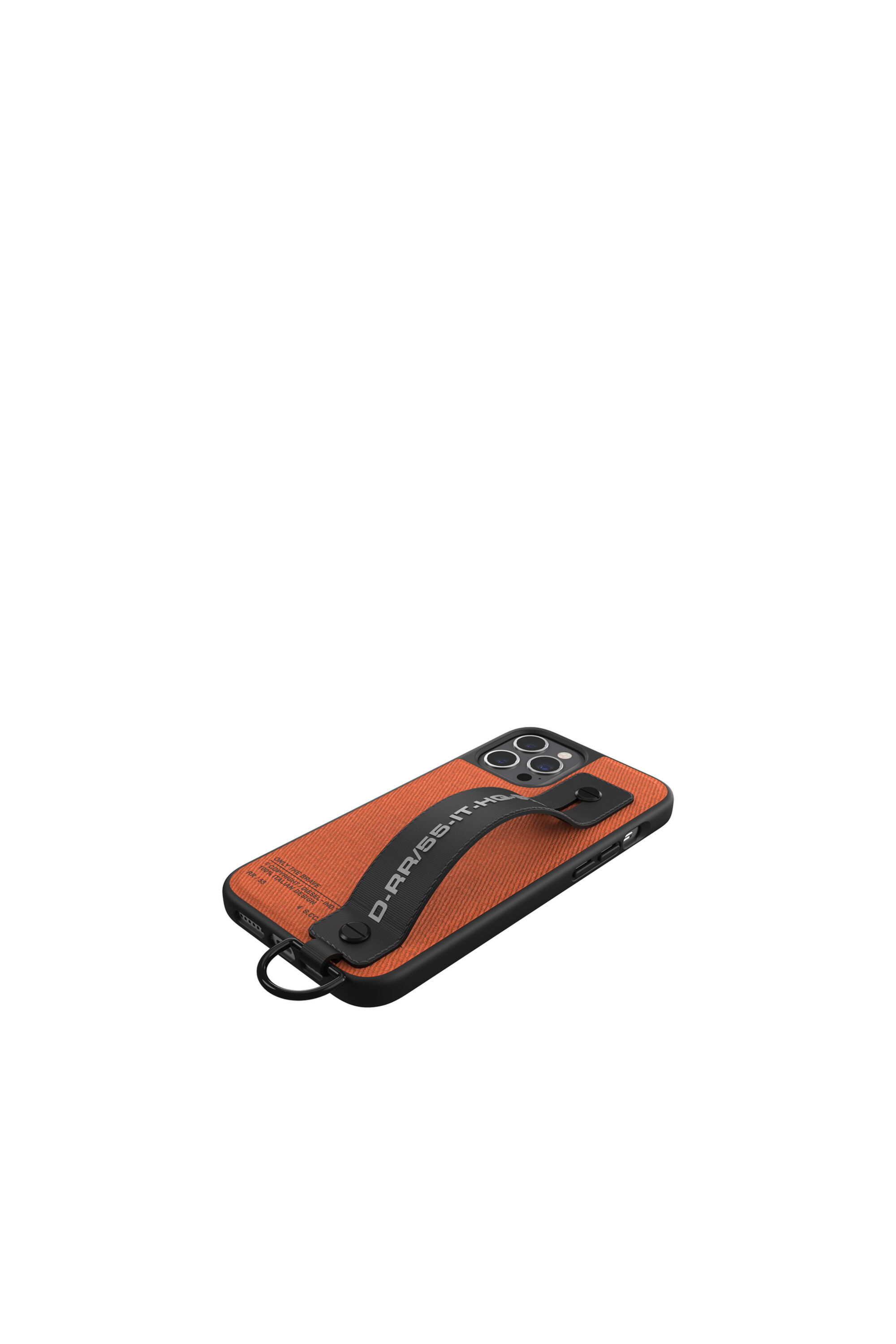 Diesel - 44289  HANDSTRAP CASE, Unisex's Handstrap case utility twill for iPhone 12 Pro Max in Orange - 4