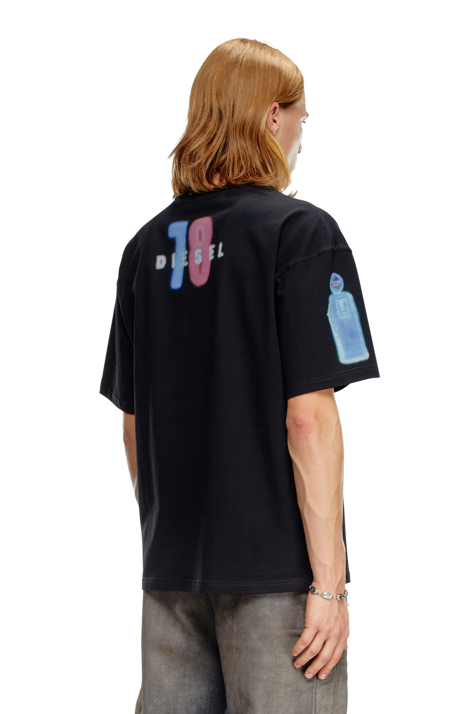 Diesel - T-BOXT-Q17, Male's T-shirt with car print in Black - 4