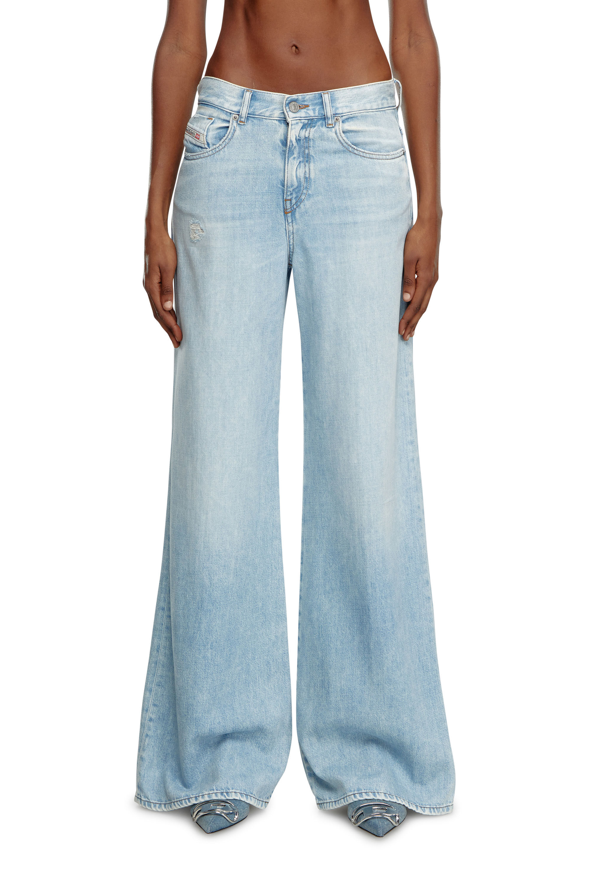 Diesel - Female Bootcut and Flare Jeans 1978 D-Akemi 068MQ, Light Blue - Image 3