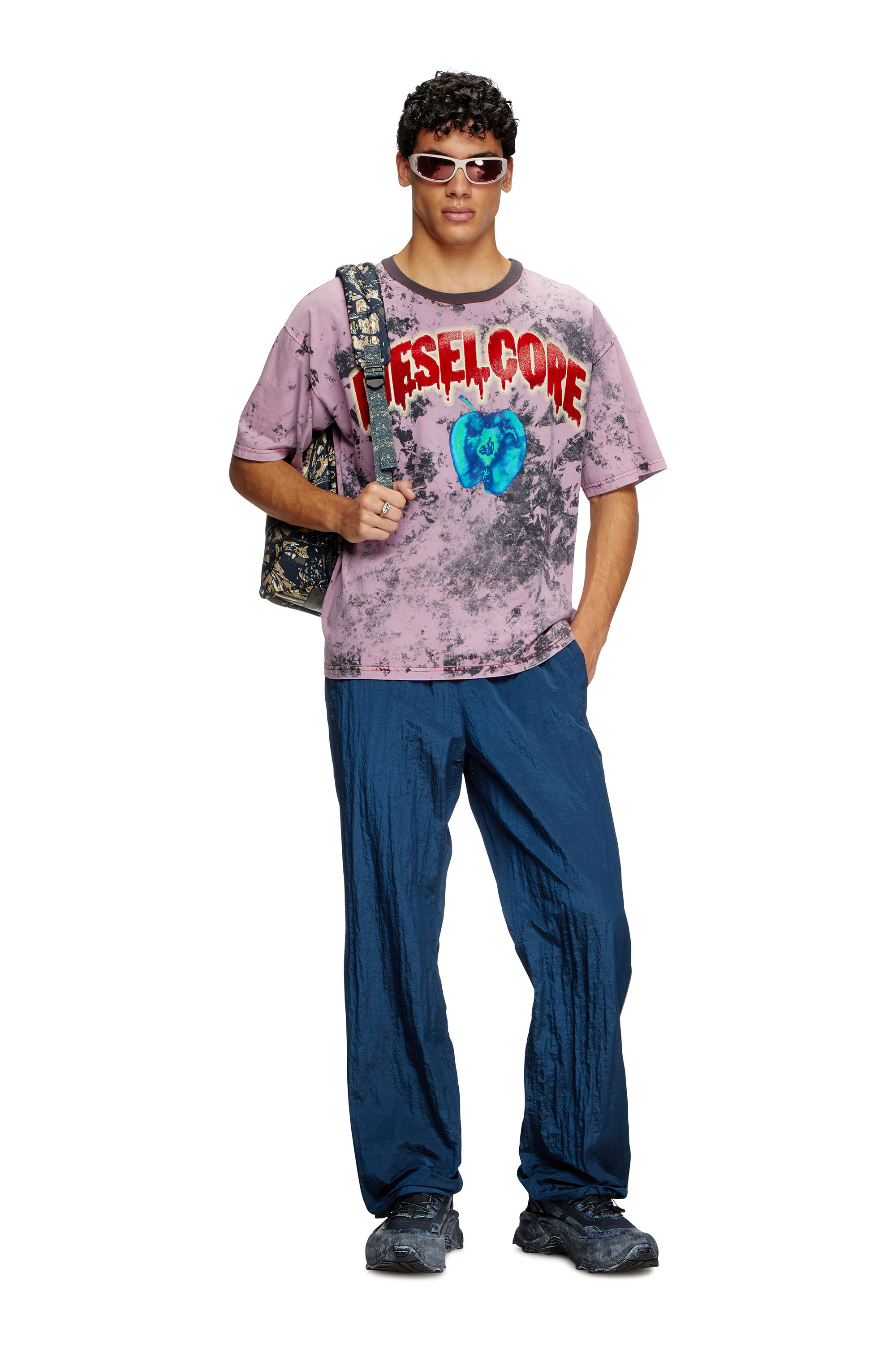 Diesel - T-BOXT-R9, Male's T-shirt with Diesel Core logo in Pink - 1