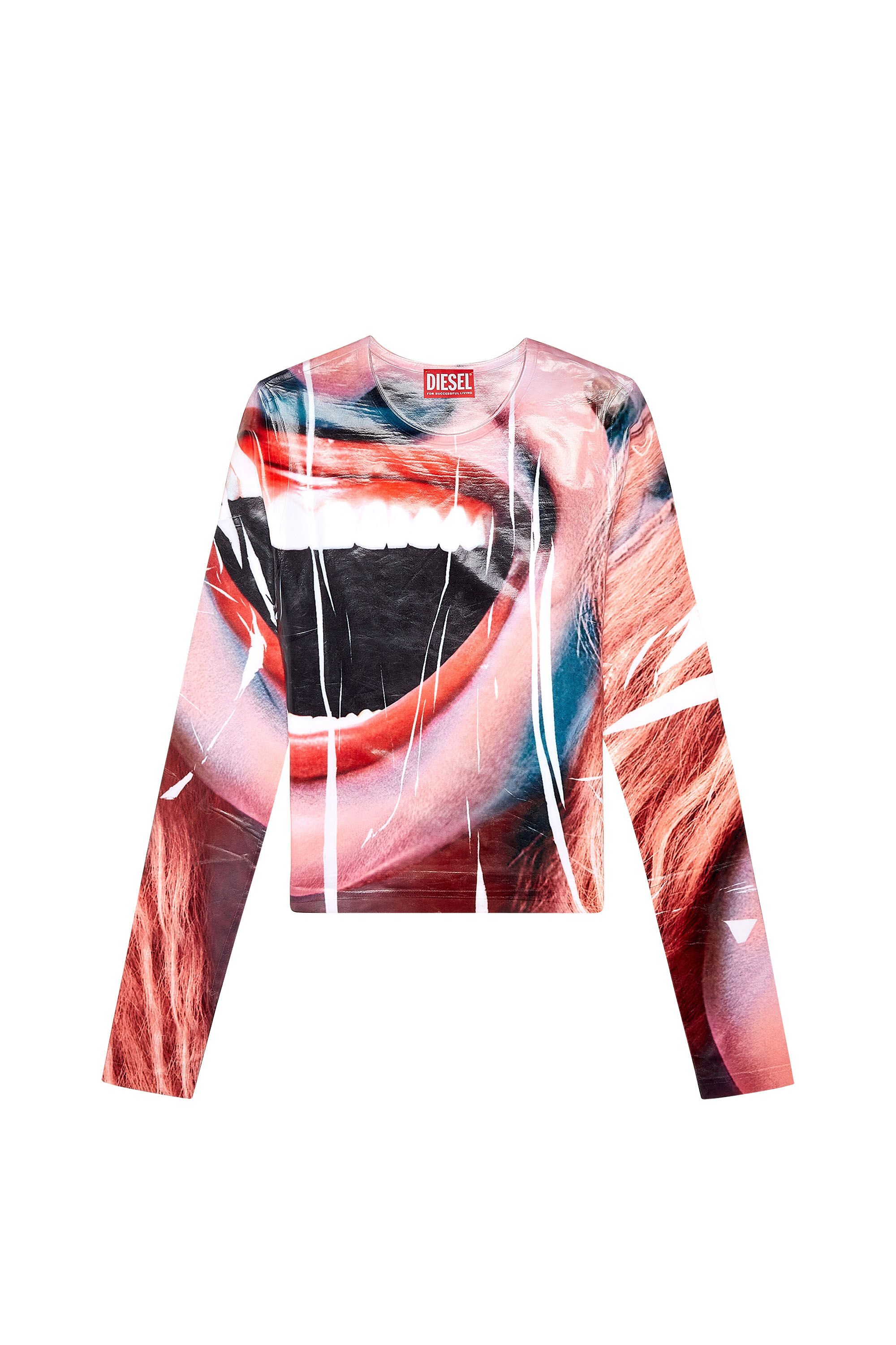 Women s Long sleeve top with smile print T CLAUZI M1 Diesel