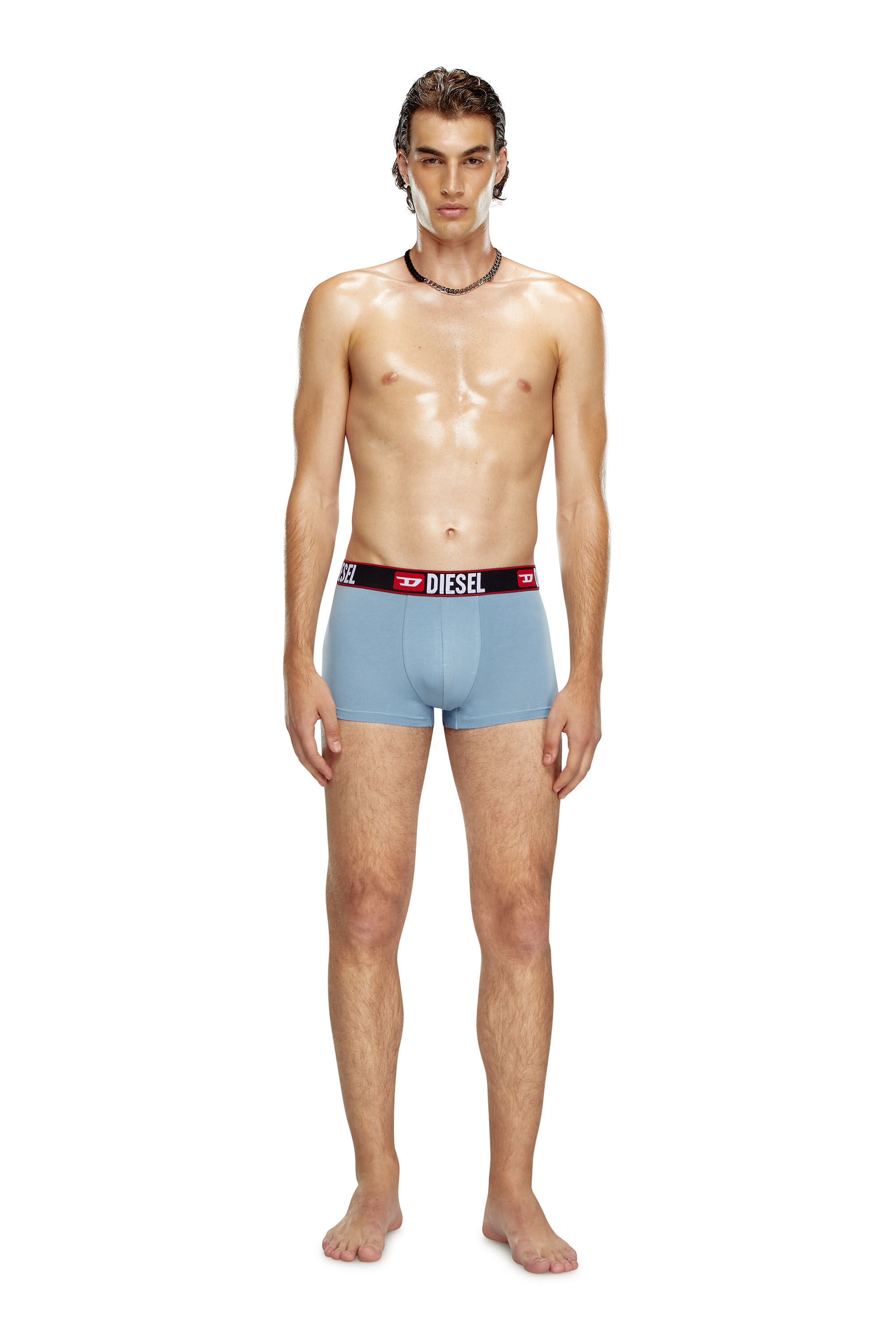 Diesel - UMBX-DAMIENTHREEPACK, Male's 3-pack of boxer briefs with cloudy motif in Blue - 2