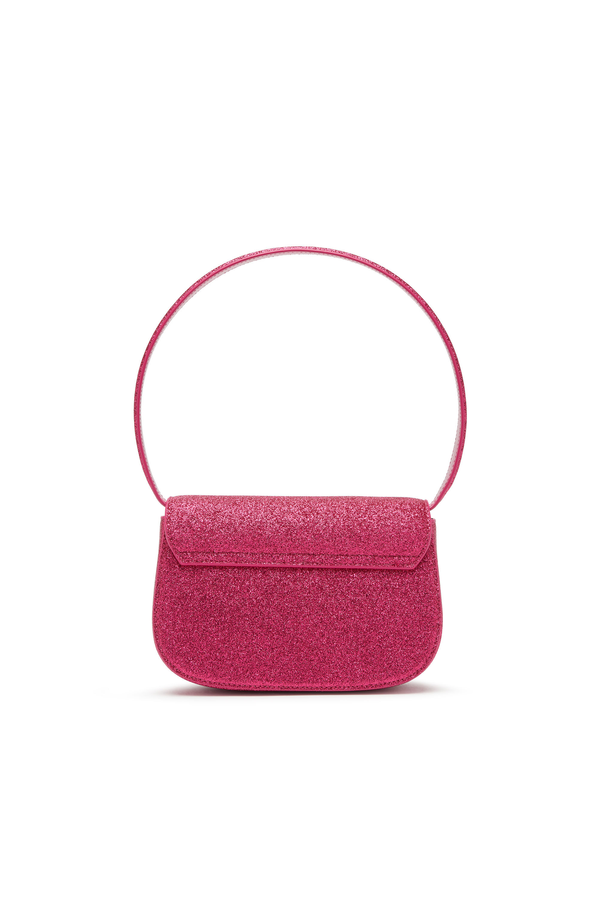 Women s 1DR Iconic shoulder bag in glitter fabric Pink Diesel