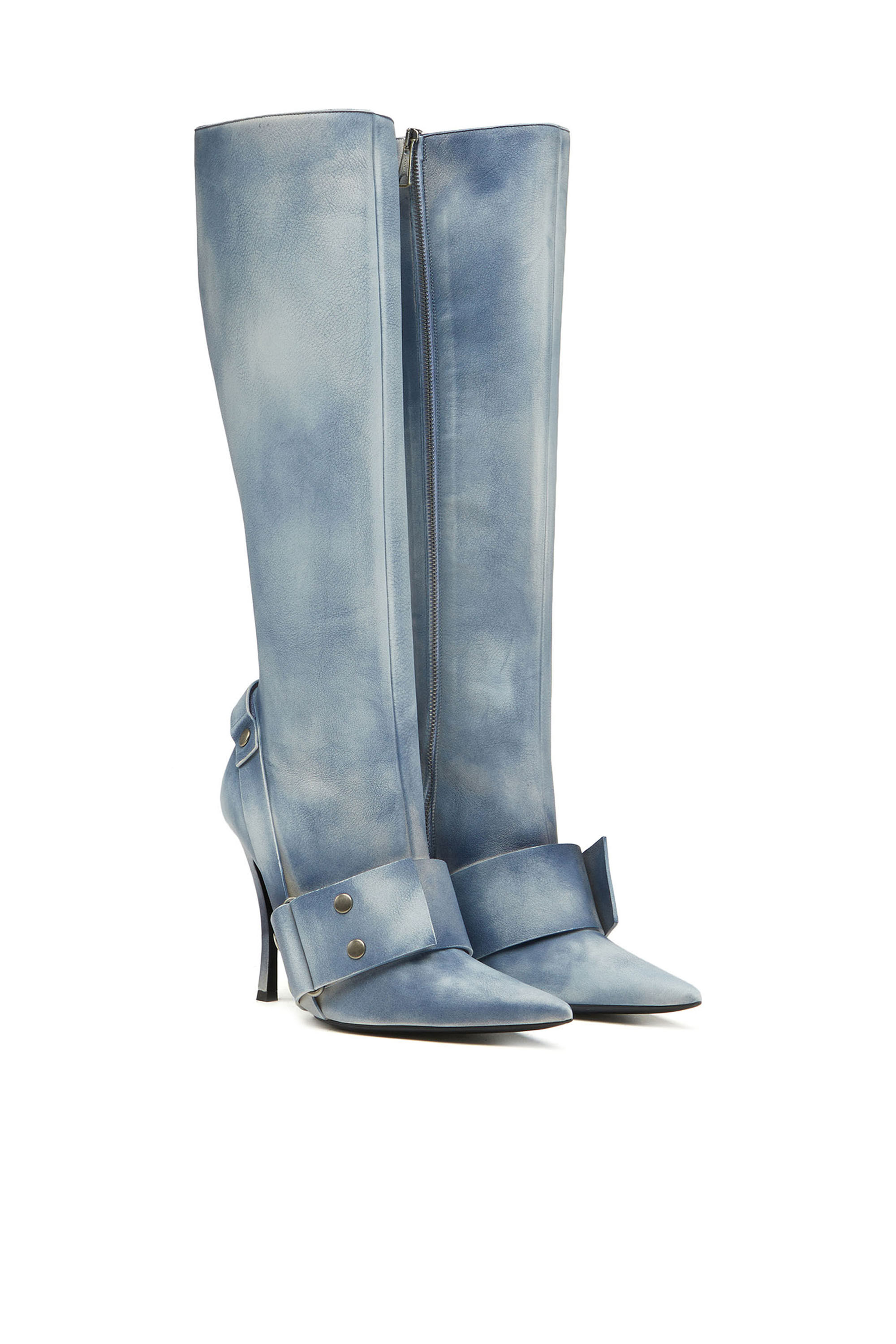 Venus buckle knee high boot top