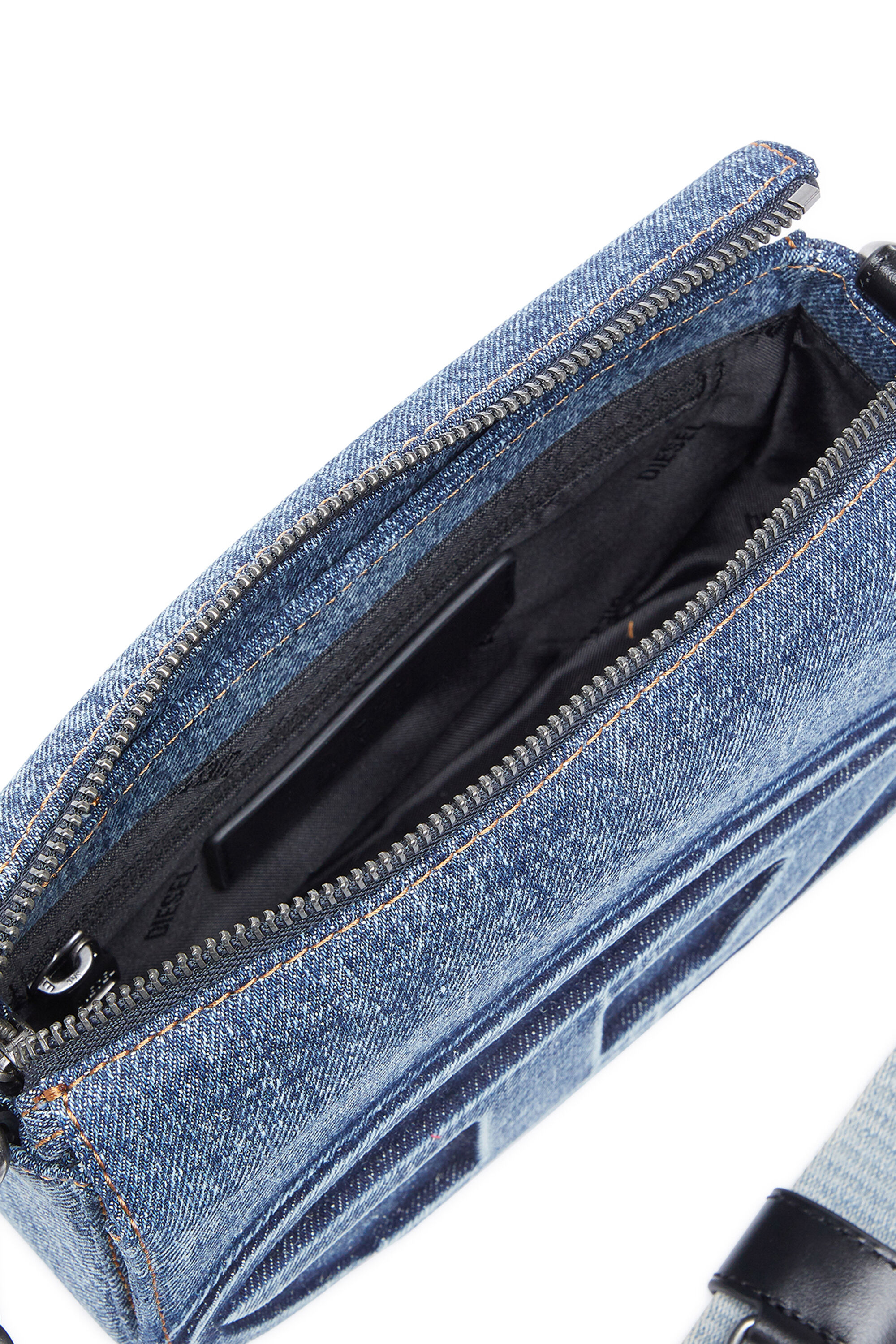 Diesel - 1DR CAMERA BAG, Sac caméra en denim solarisé Mixte in Bleu - 5