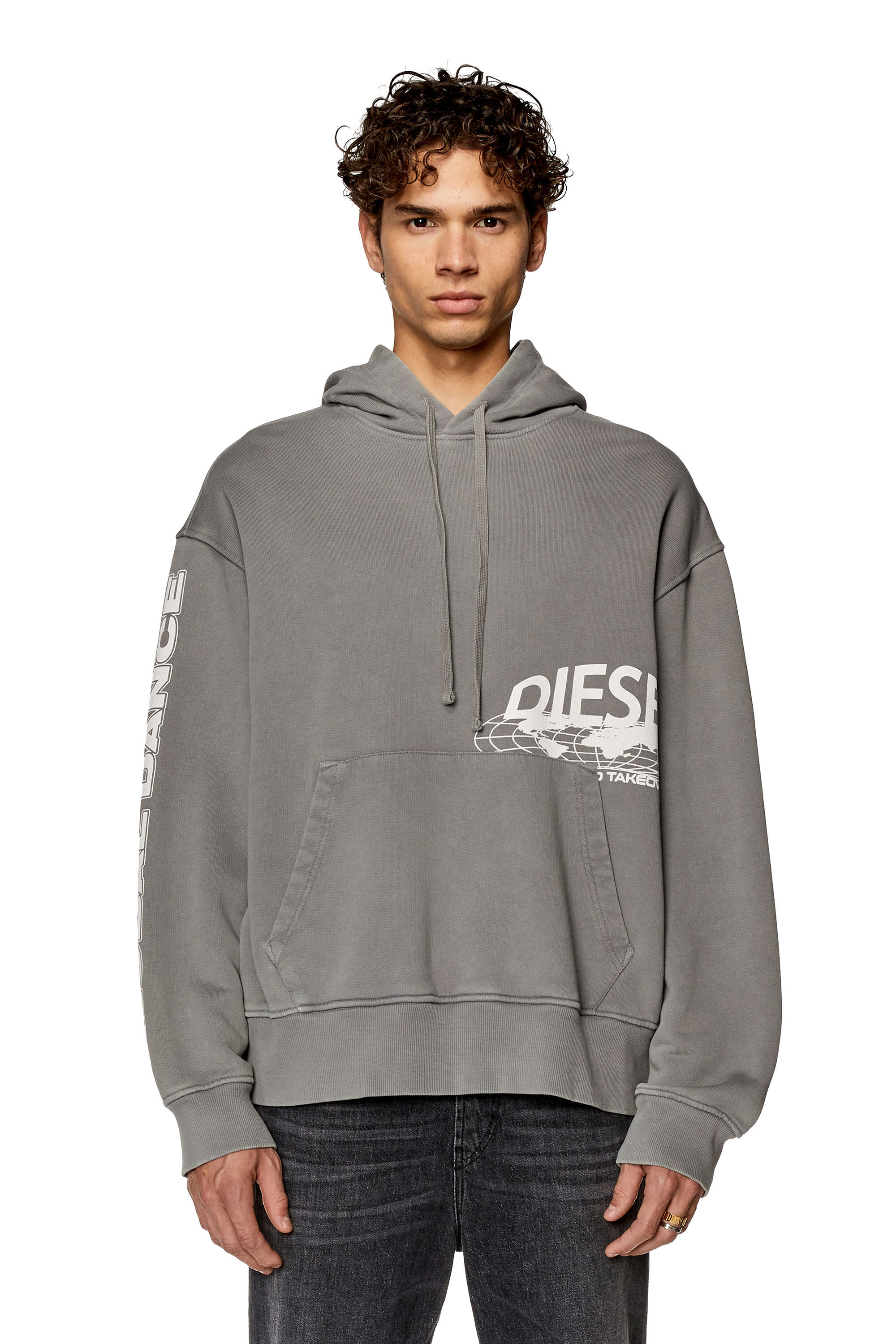 Diesel sales hoodie grey