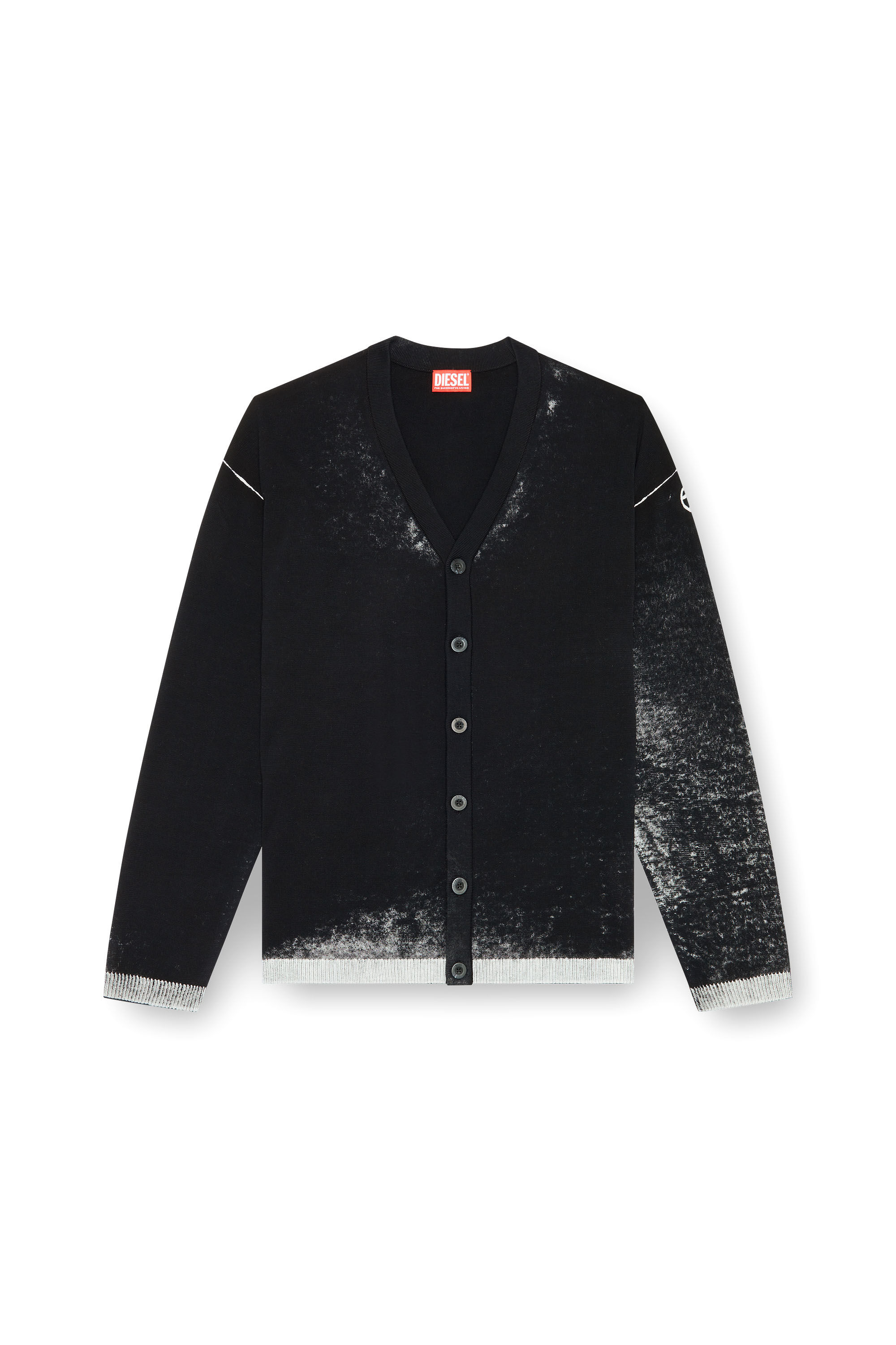 Black solid cotton full sleeves cardigan on sale