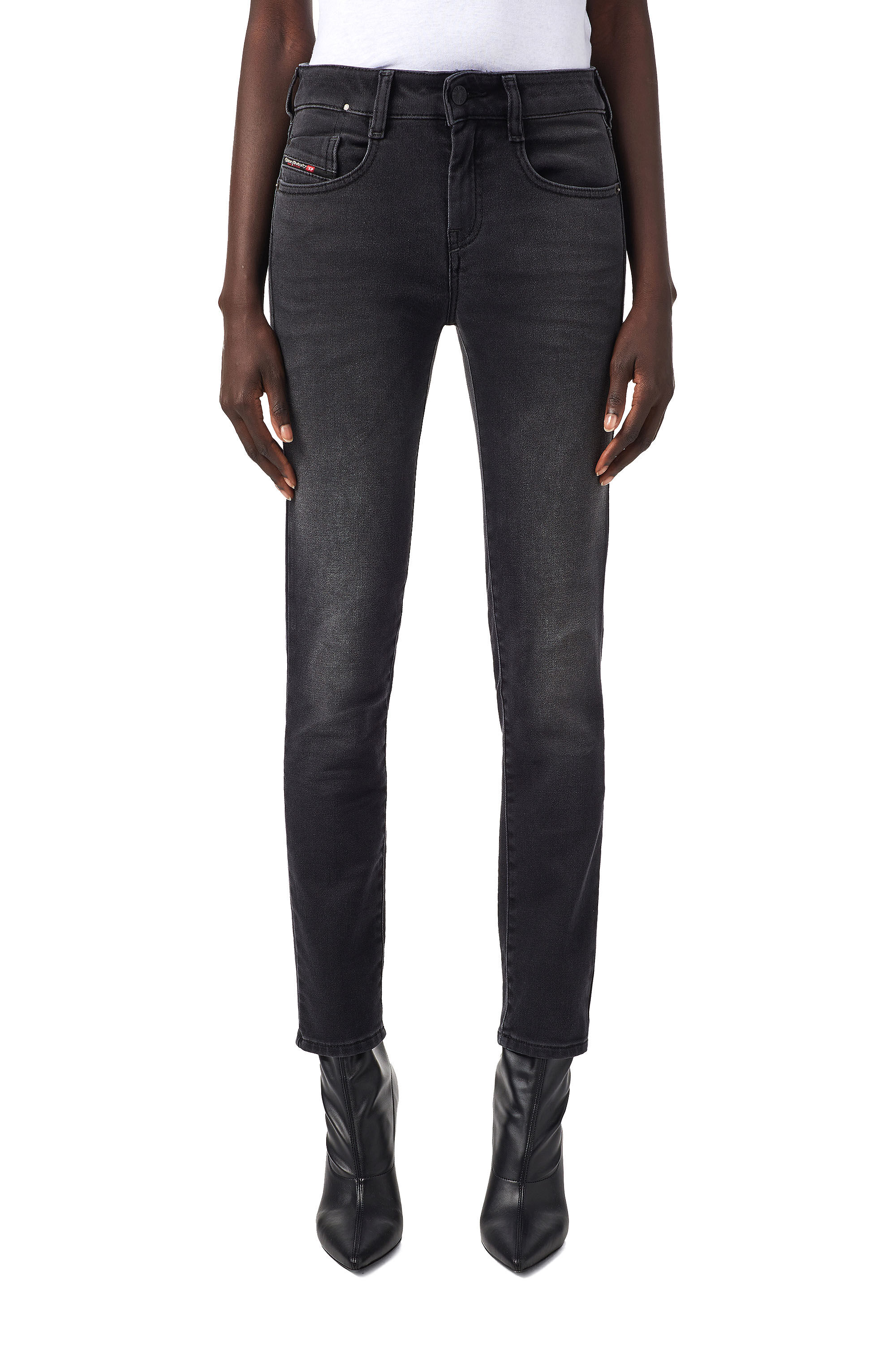 Diesel - D-Ollies JoggJeans® 09B22 Slim, Black/Dark Grey - Image 3