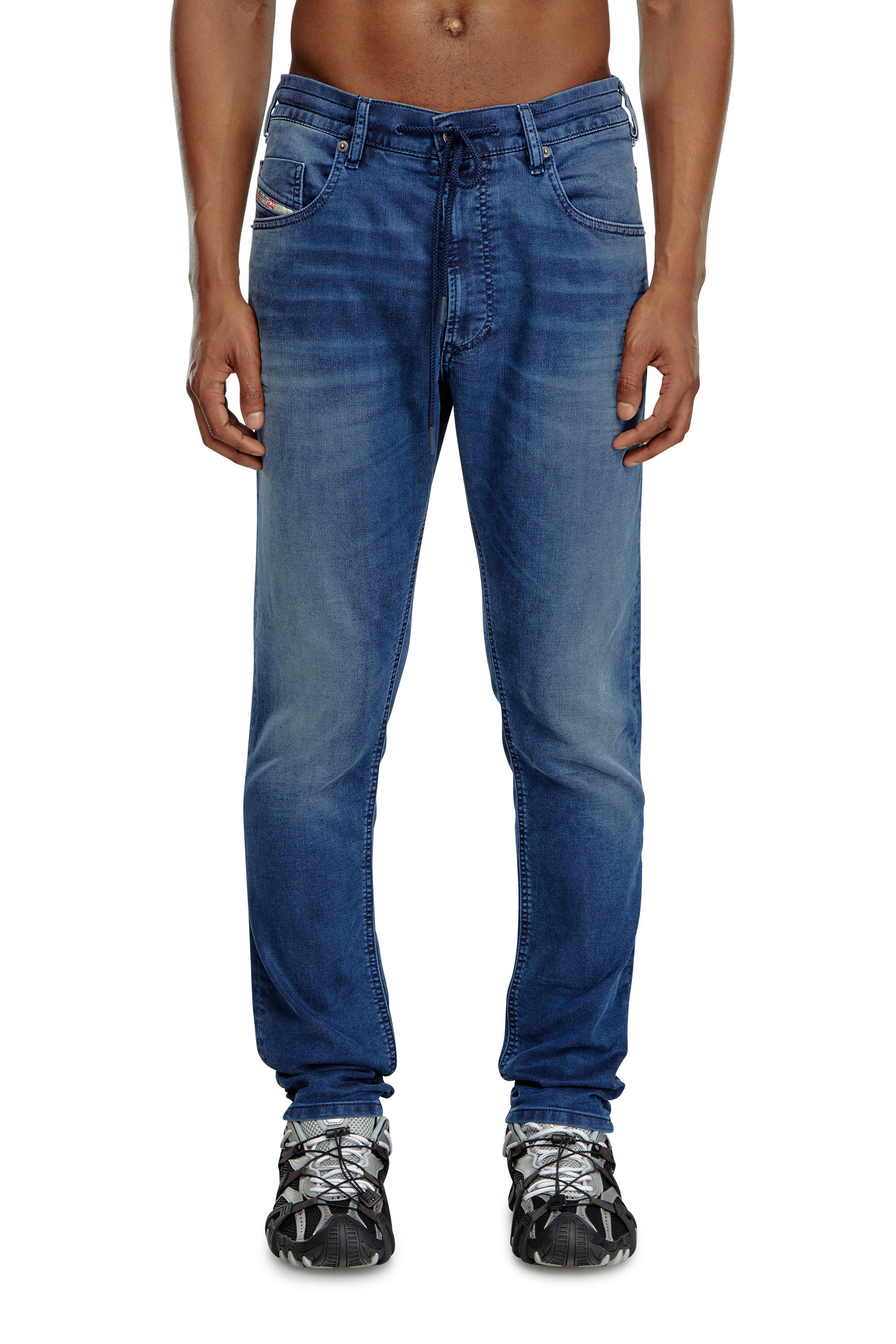 Diesel - Tapered 2030 D-Krooley Joggjeans® 068LX Homme, Bleu Foncé - Image 3