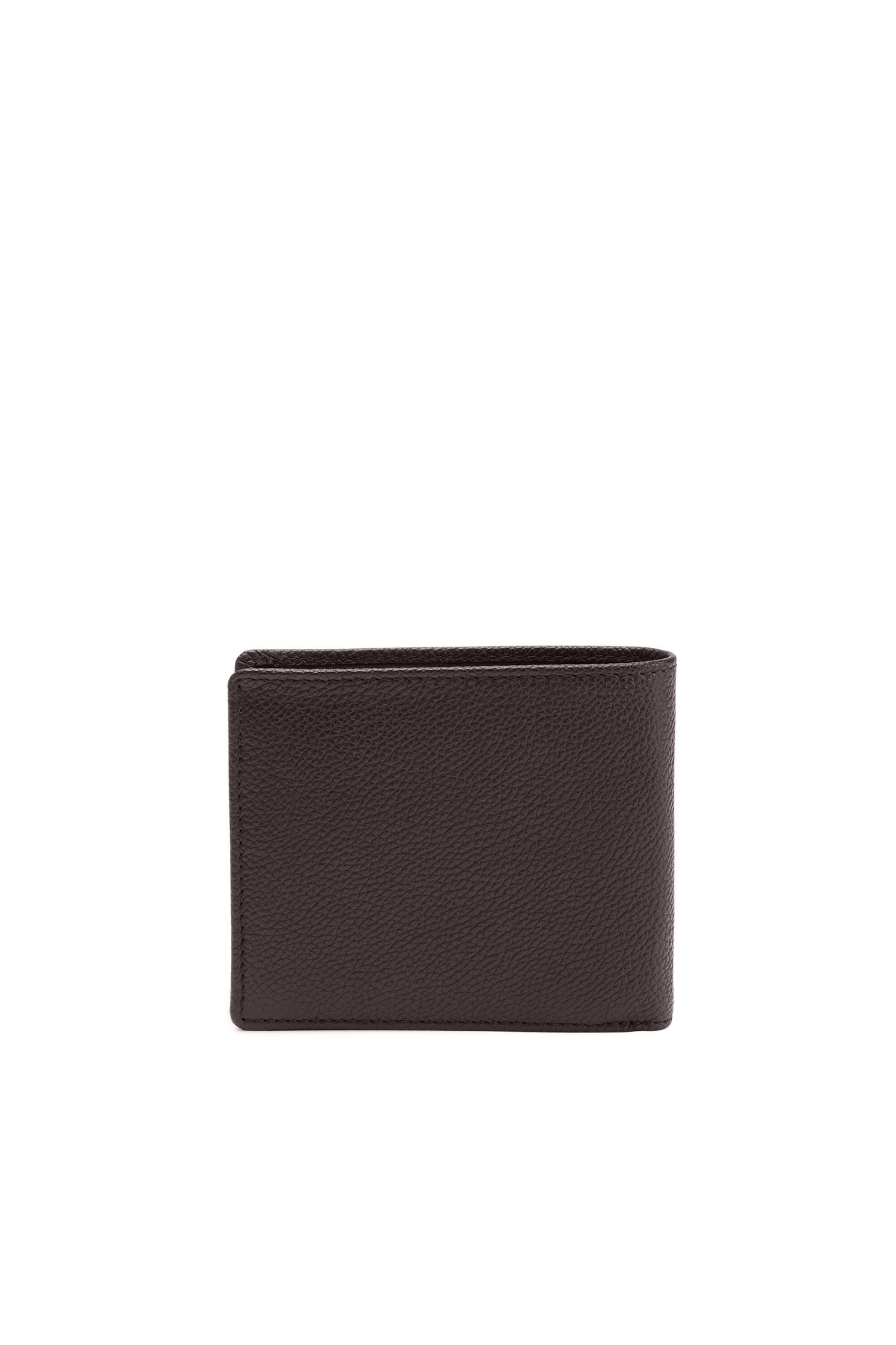Diesel - BI FOLD COIN S, Portefeuille à deux volets en cuir grainé Homme in Marron - 2