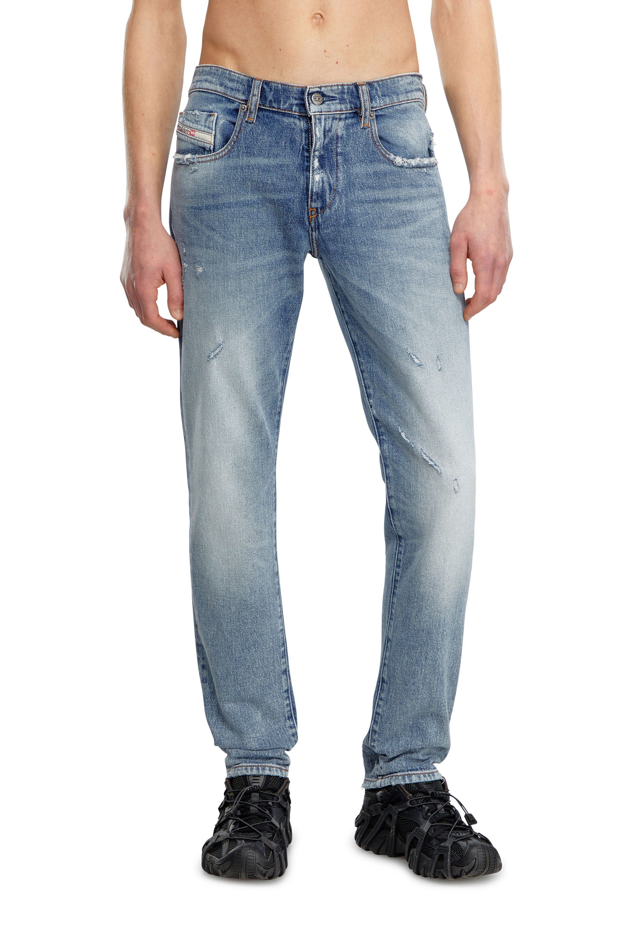 Diesel - Slim Jeans 2019 D-Strukt 09J57 Homme, Bleu moyen - Image 3