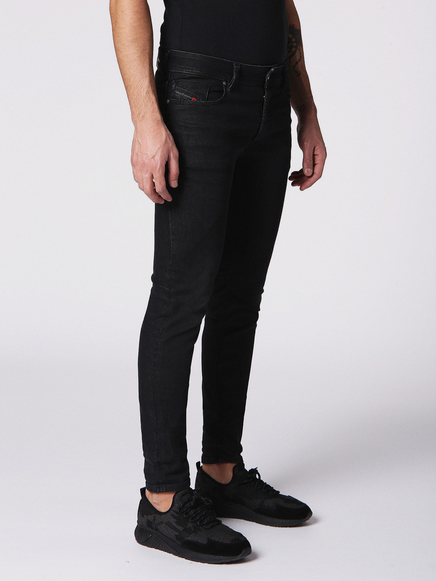Diesel - Skinny Jeans Sleenker 084SB, Black/Dark Grey - Image 5