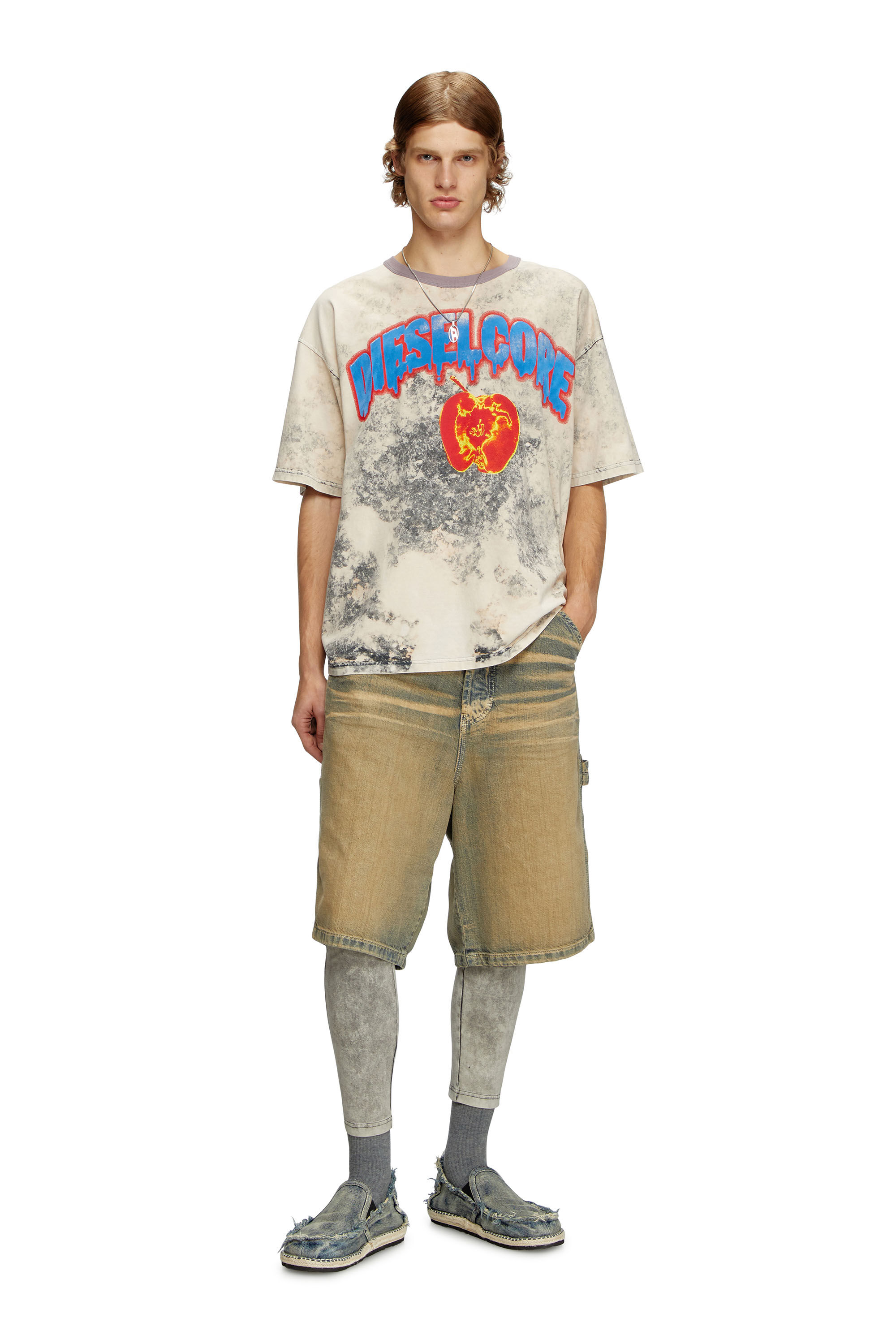 Diesel - T-BOXT-R9, Male's T-shirt with Diesel Core logo in Grey - 1
