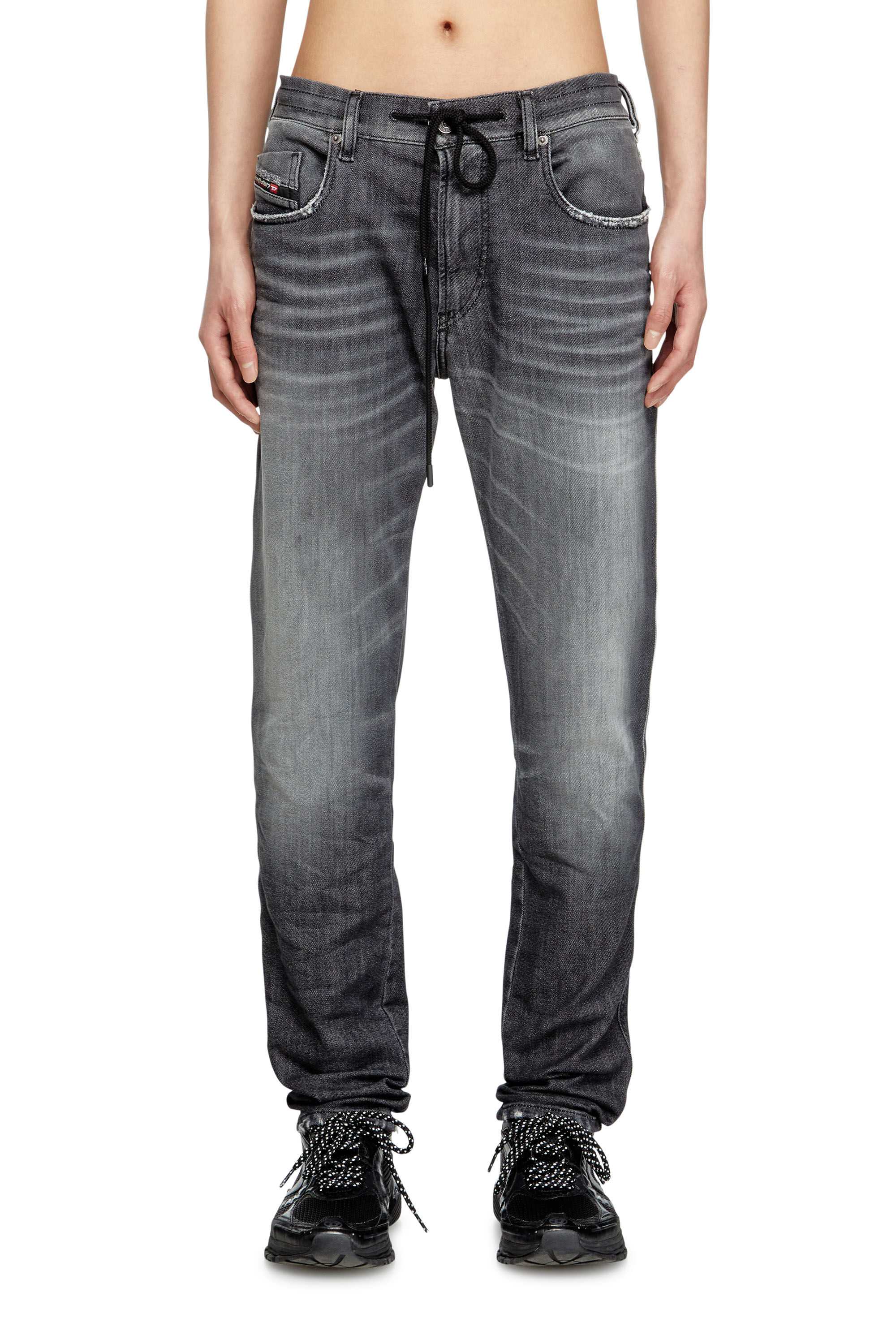 Diesel - Slim 2062 D-Strukt Joggjeans® 09M67 Homme, Noir/Gris foncé - Image 3