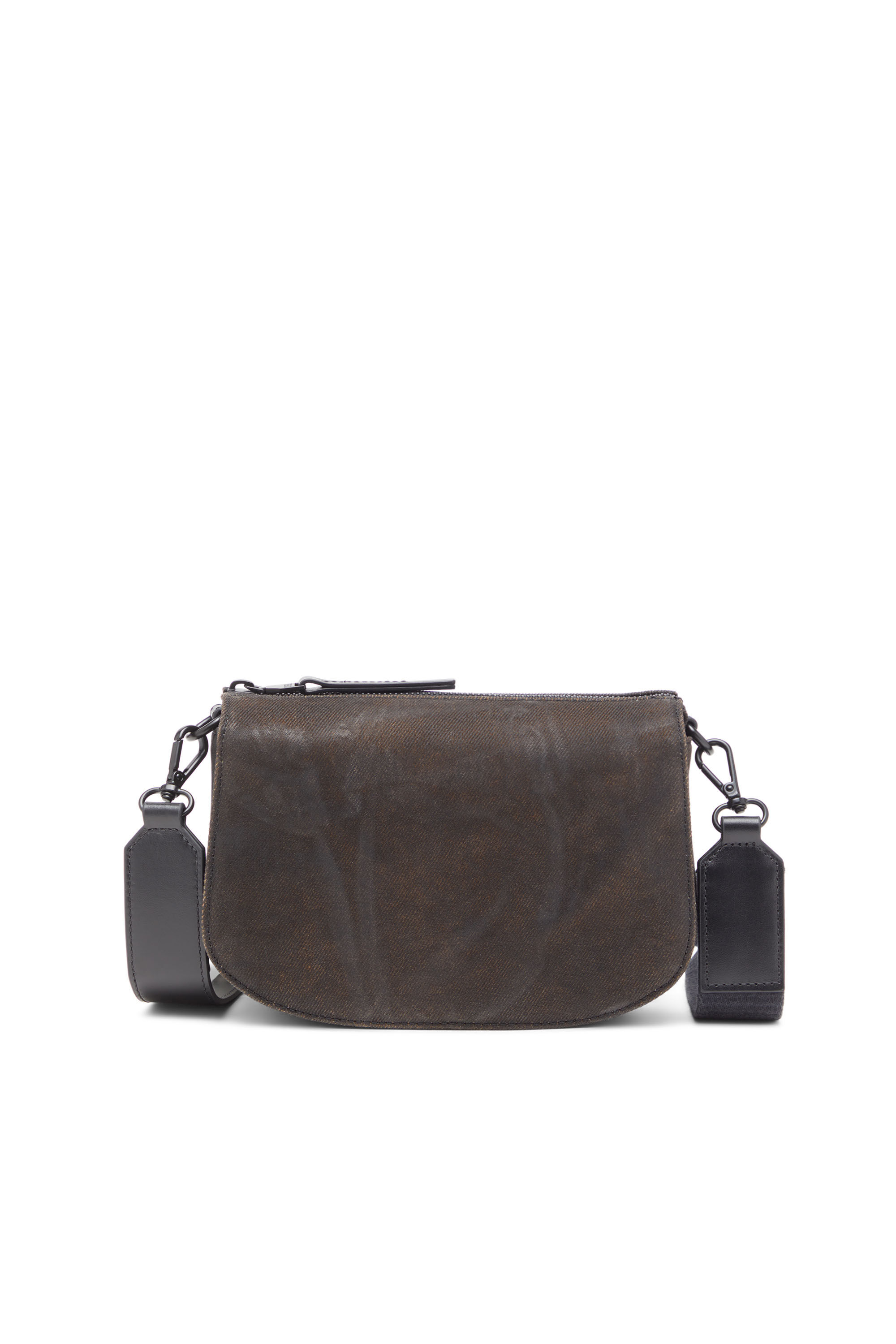 Diesel - 1DR CAMERA BAG, 1DR-Sac Camera en denim floqué Homme in Noir - 3