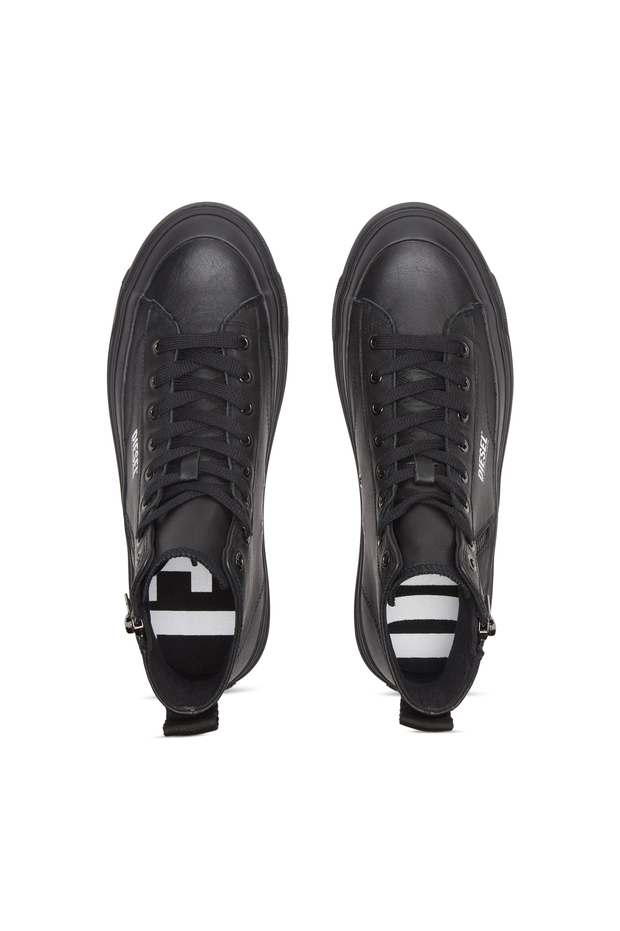 Men s S Athos Dv Mid High top sneakers with side zip Black Diesel