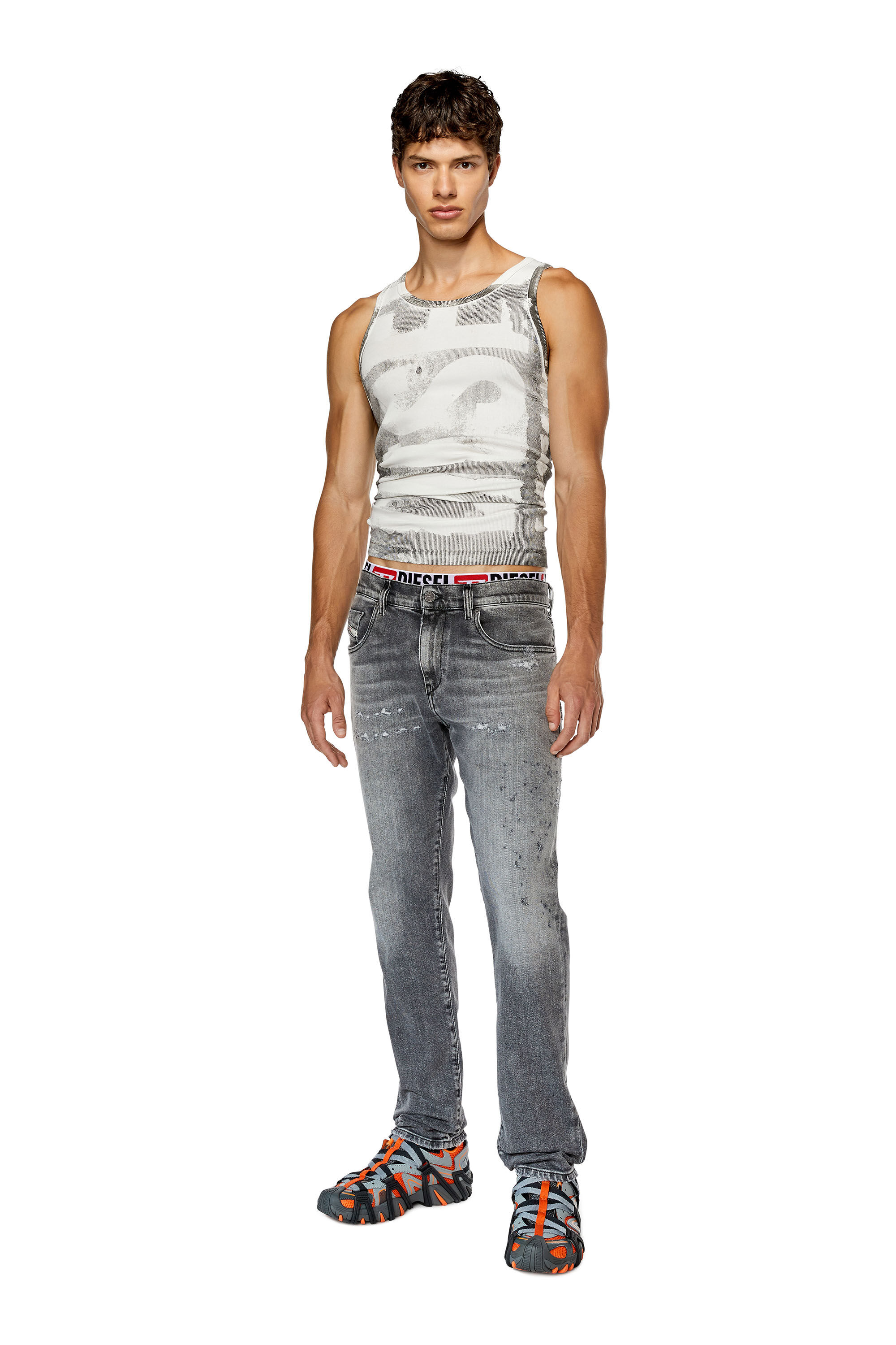 Diesel - Slim Jeans 2019 D-Strukt 09G04, Gris Clair - Image 1