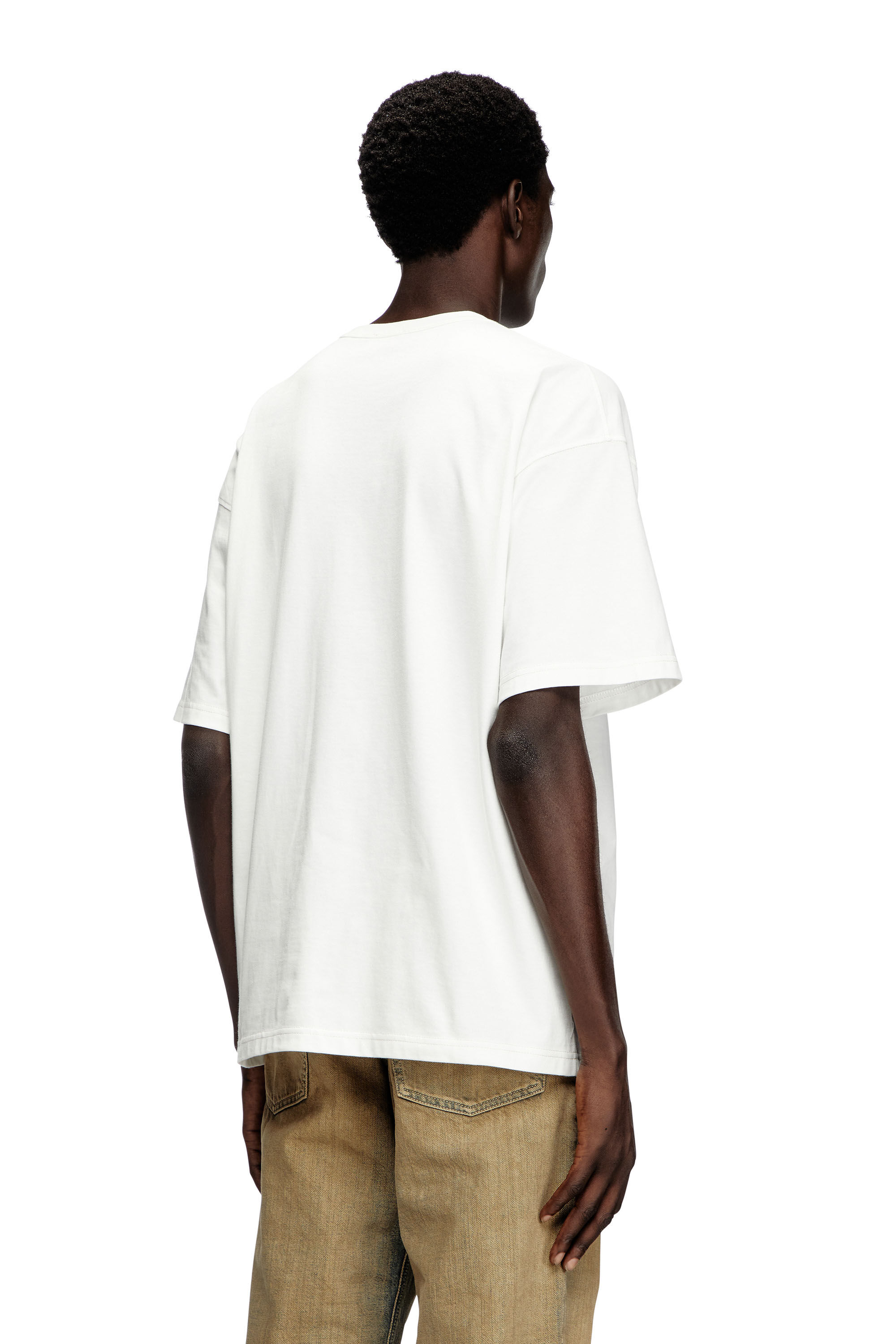 Diesel - T-BOXT-R14, Male's T-shirt with slogan print in White - 4