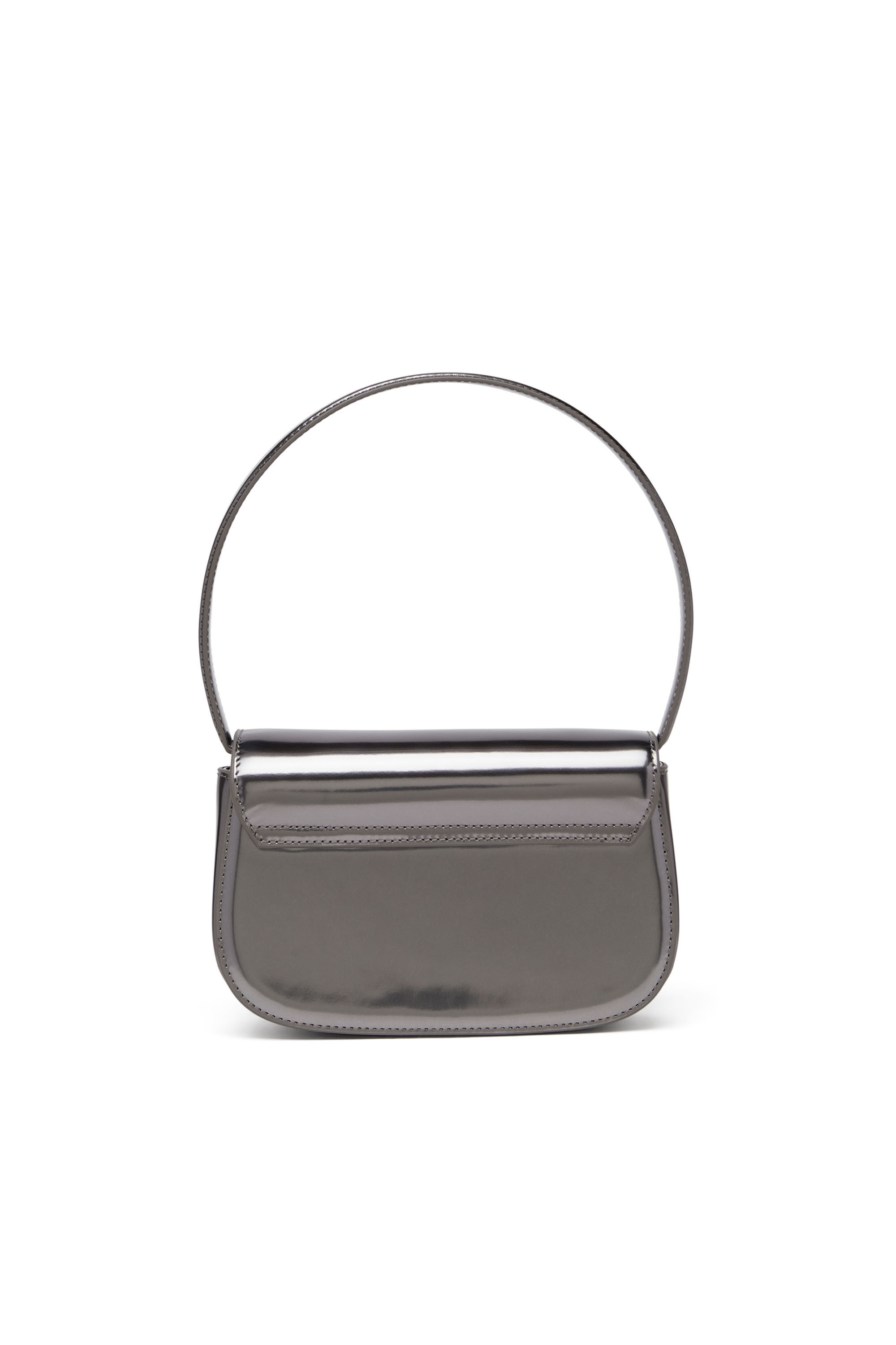 Diesel - 1DR, 1DR-Sac iconique à bandoulière en cuir effet miroir Femme in Gris - 3