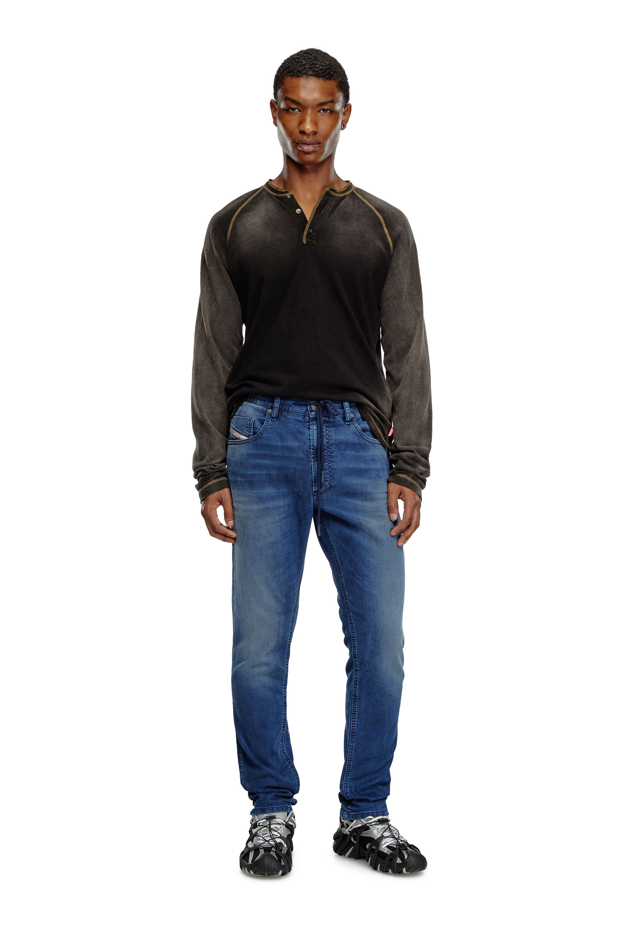 Diesel - Male's Tapered 2030 D-Krooley Joggjeans® 068LX, Dark Blue - 1