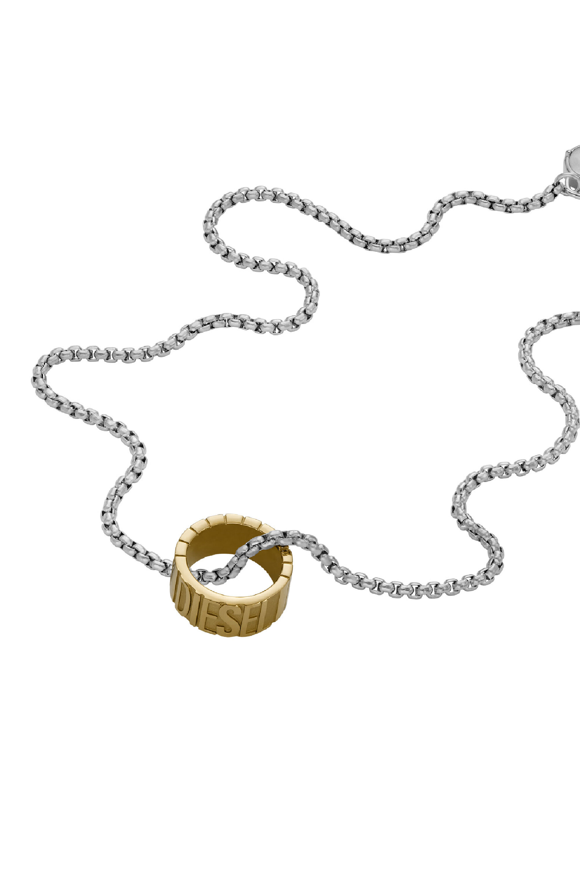 Diesel - DX1397, Male's Two-tone stainless steel chain necklace in Gold - 1