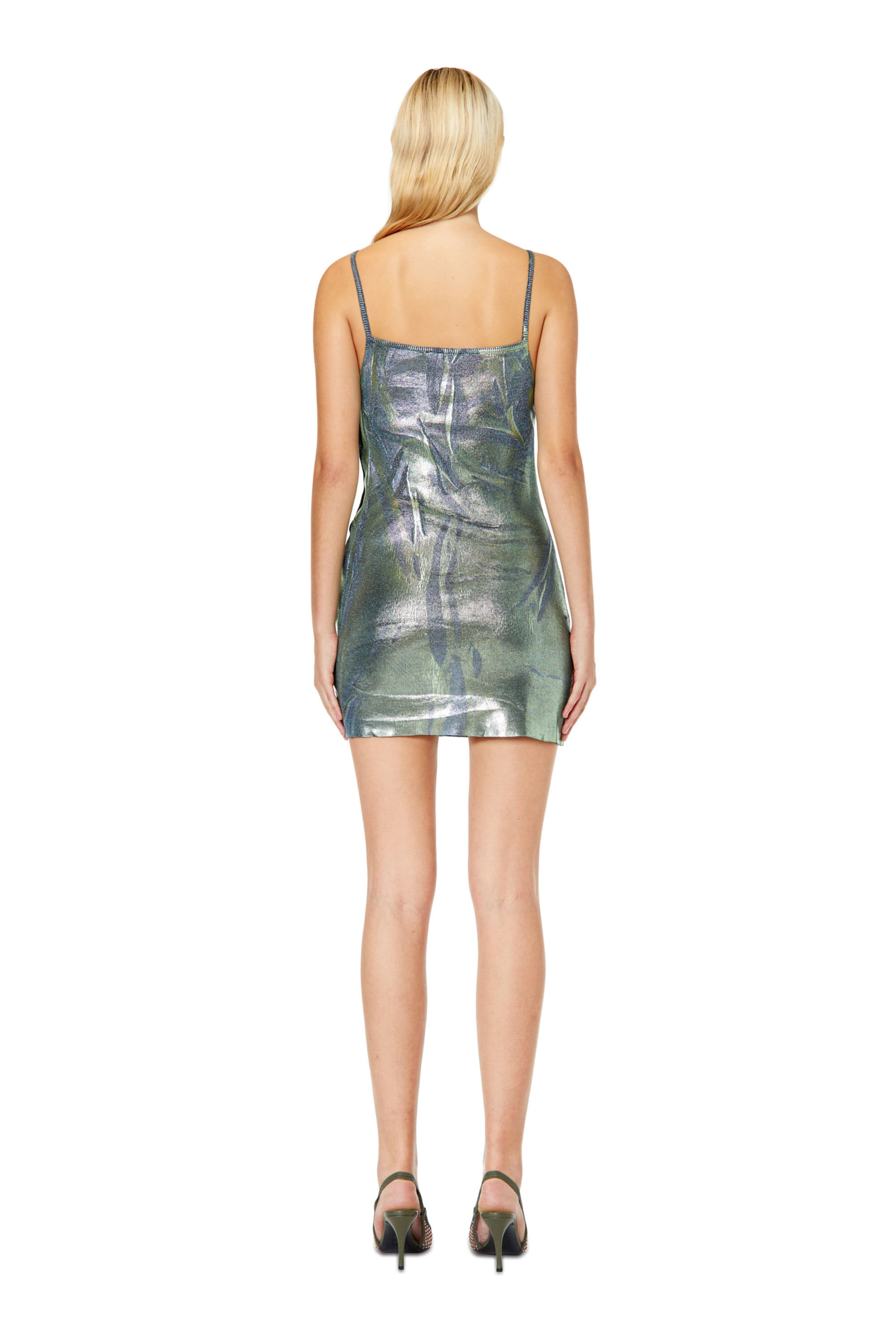 Diesel - M-AREAH, Mini robe en lurex côtelé Femme in Polychrome - 3