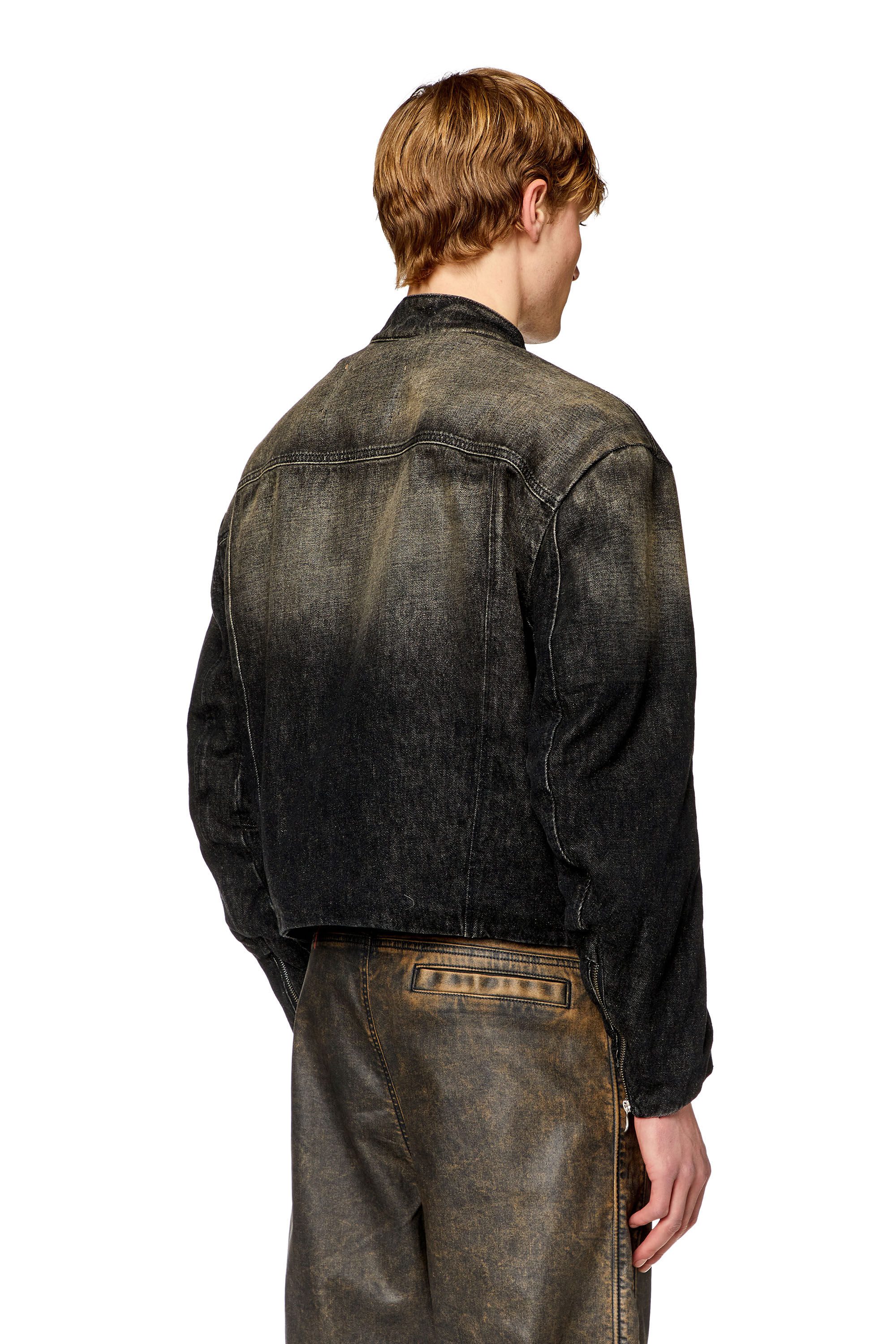 Diesel black denim jacket hotsell