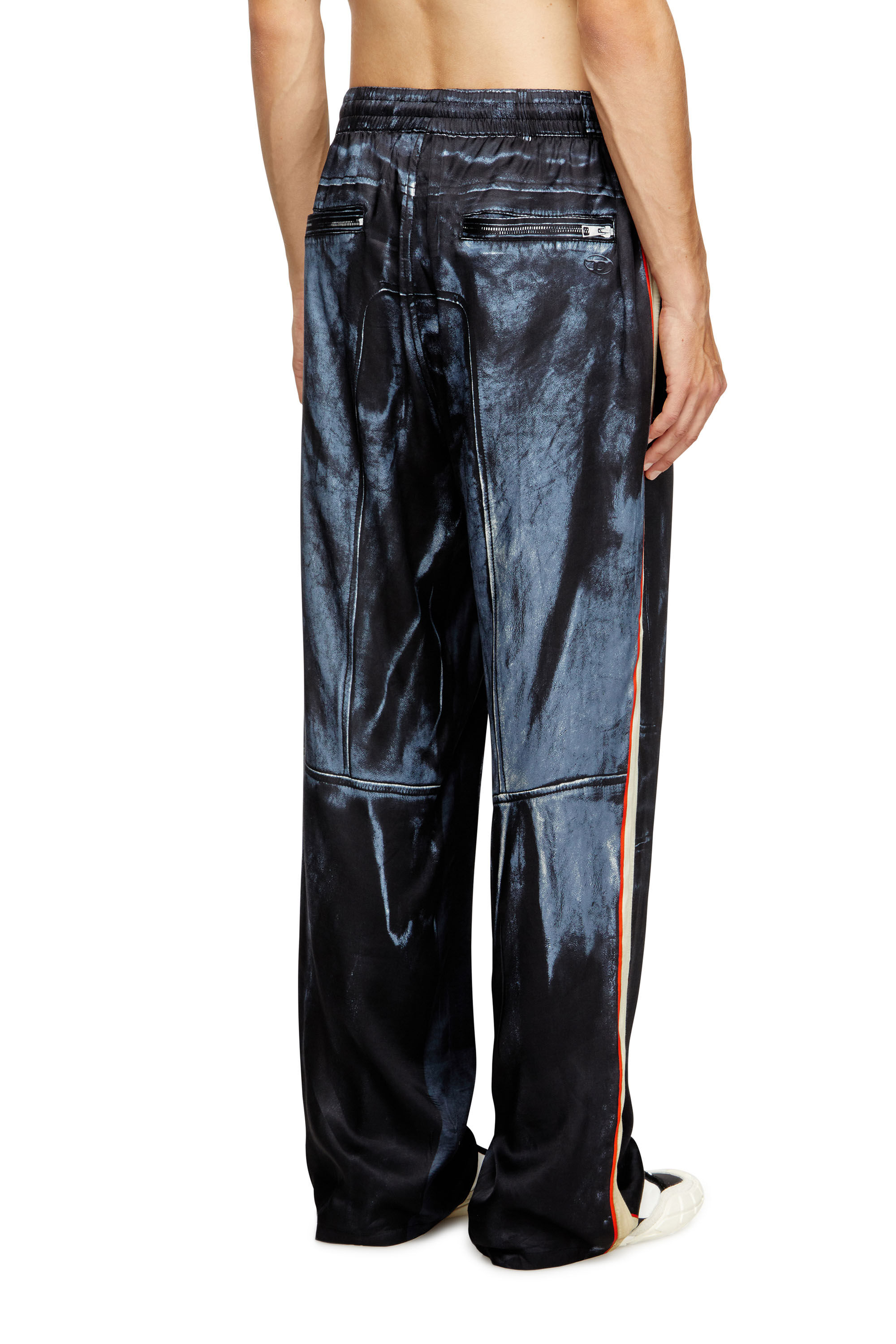 Diesel - P-THECKS-NMAN, Male's Viscose trousers with biker print in null - 4