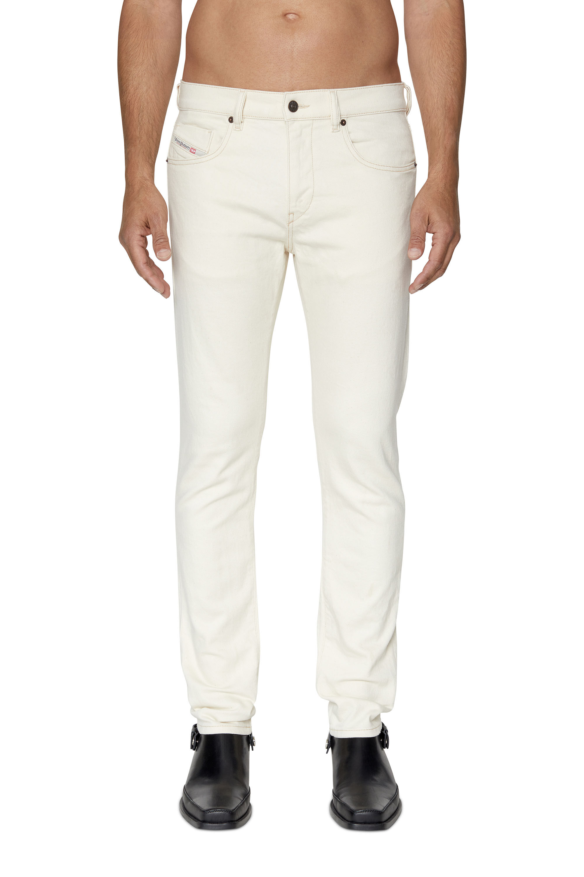2019 D STRUKT Man Slim white Jeans Diesel