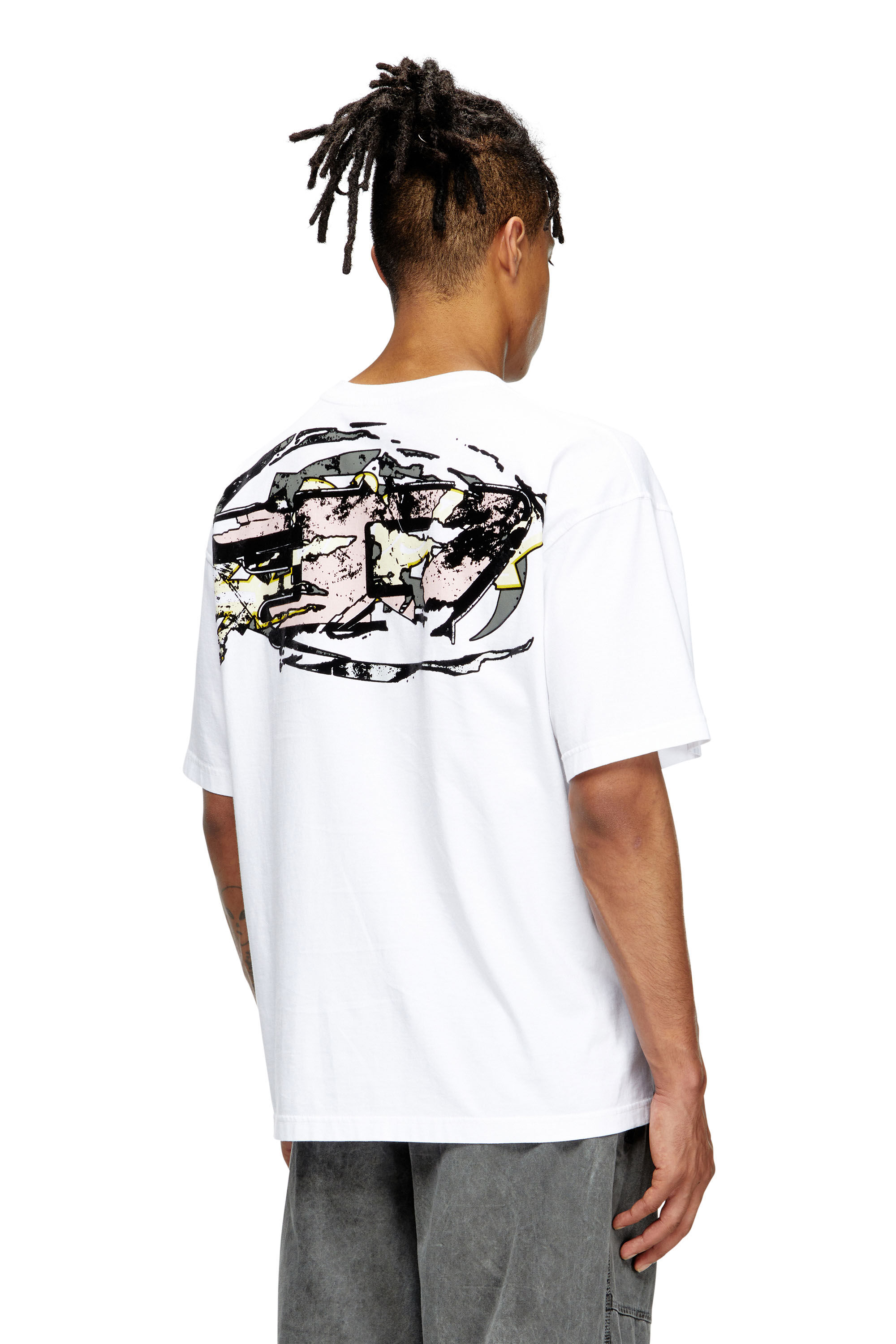 Diesel - T-BOXT-T24, Male's T-shirt with Oval D logo in White - 4