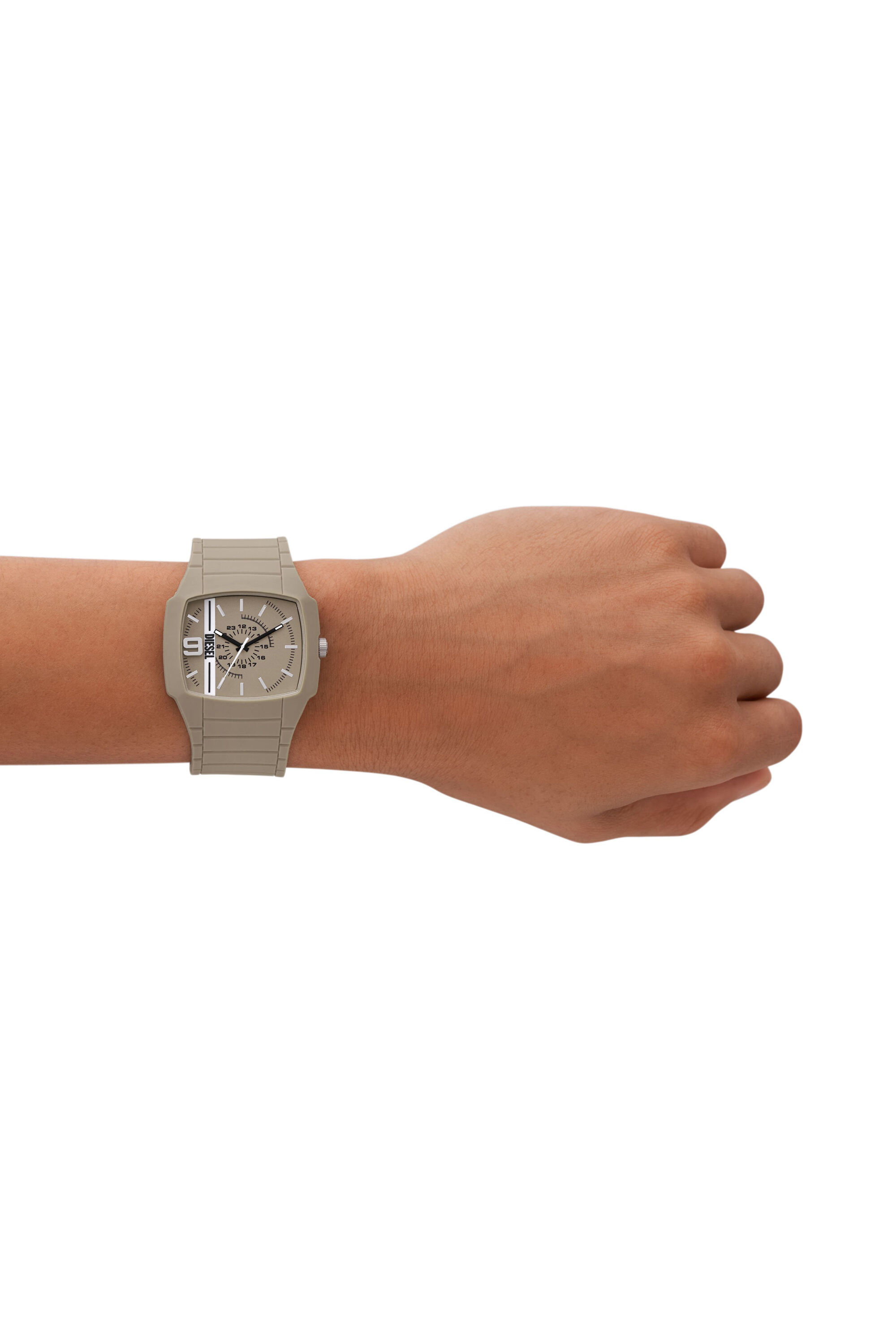 Men s Cliffhanger 2.0 Sand Silicone Watch DZ2167 Diesel