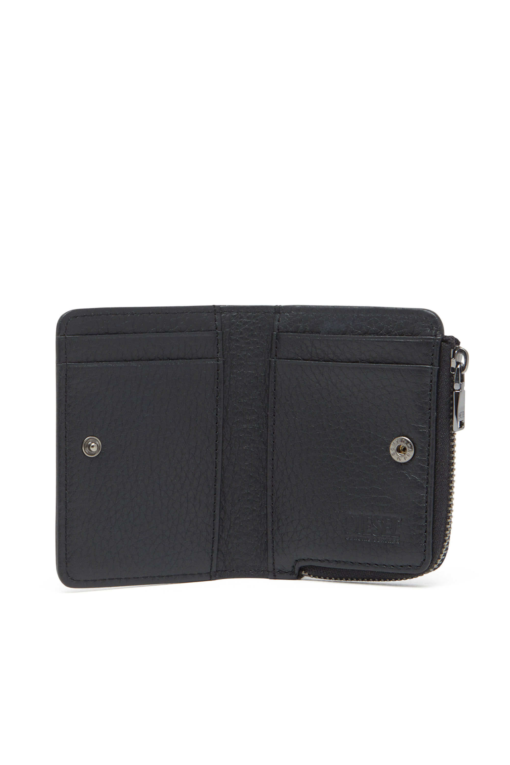 Diesel - HISSU EVO CARD HOLDER L, Male's Leather card holder in Black - 3