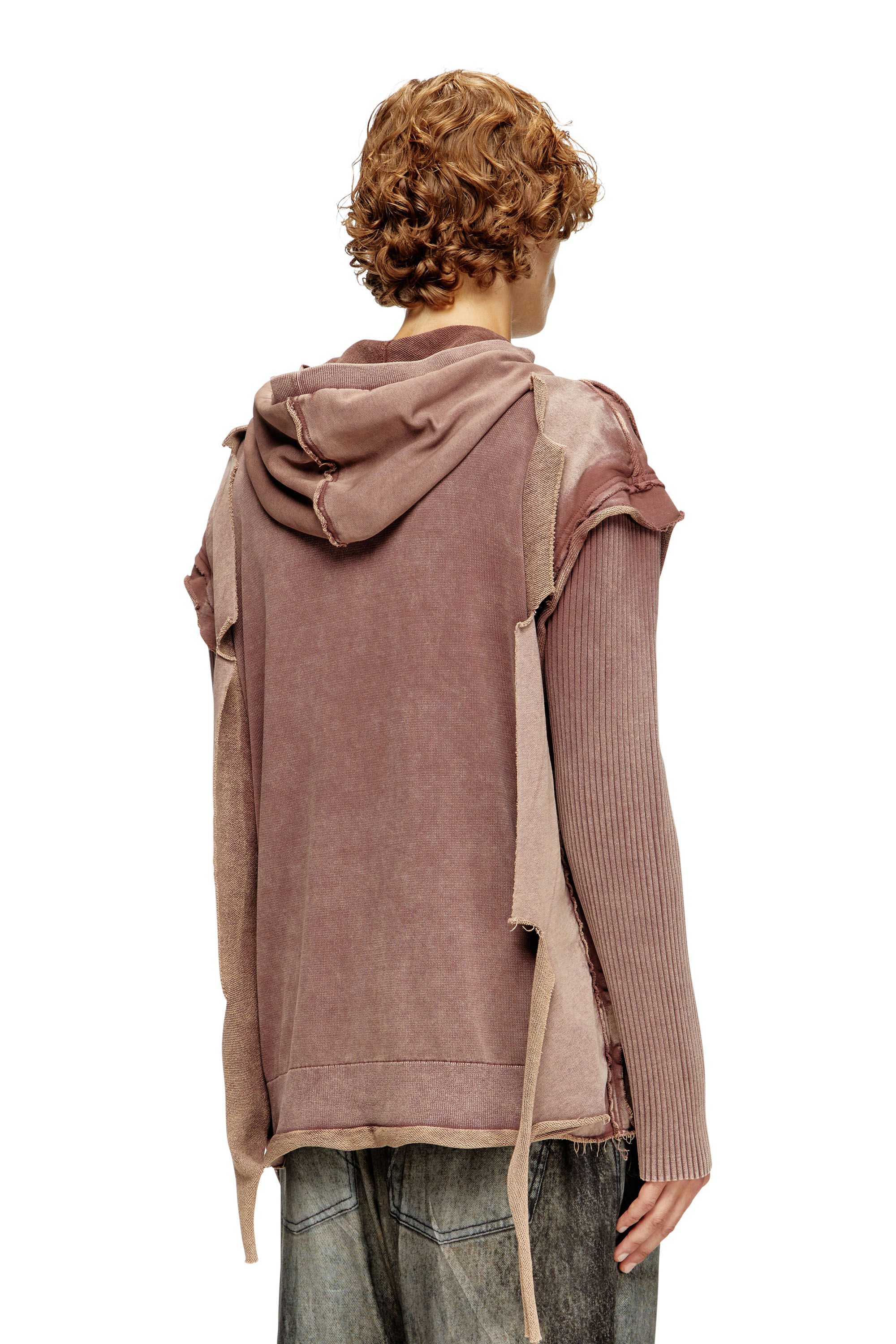 Diesel - K-PELTO, Sweat-shirt à capuche zippé avec effet destroy Homme in ToBeDefined - 4
