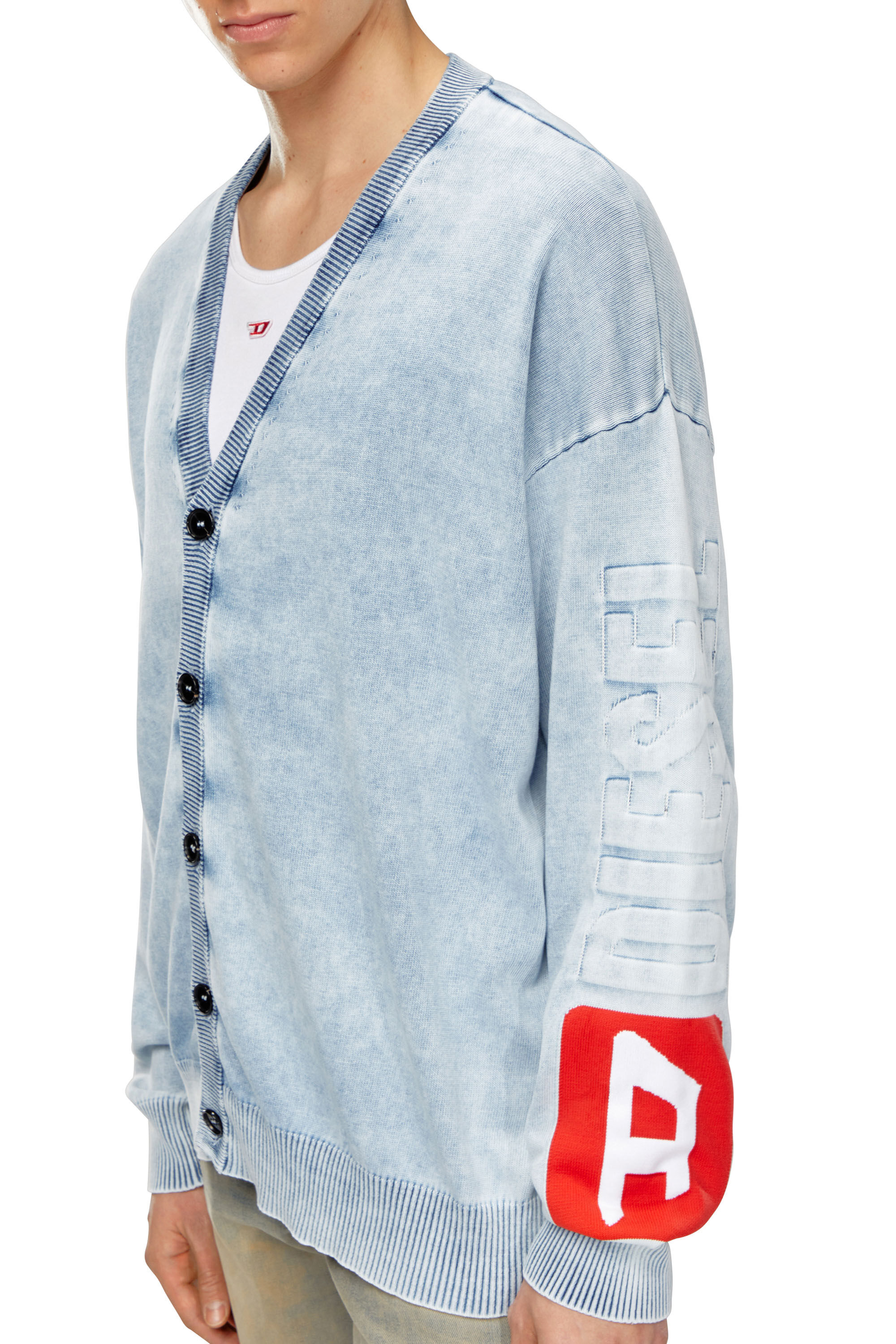 Men's Cardigan in indigo cotton | Blue | Diesel