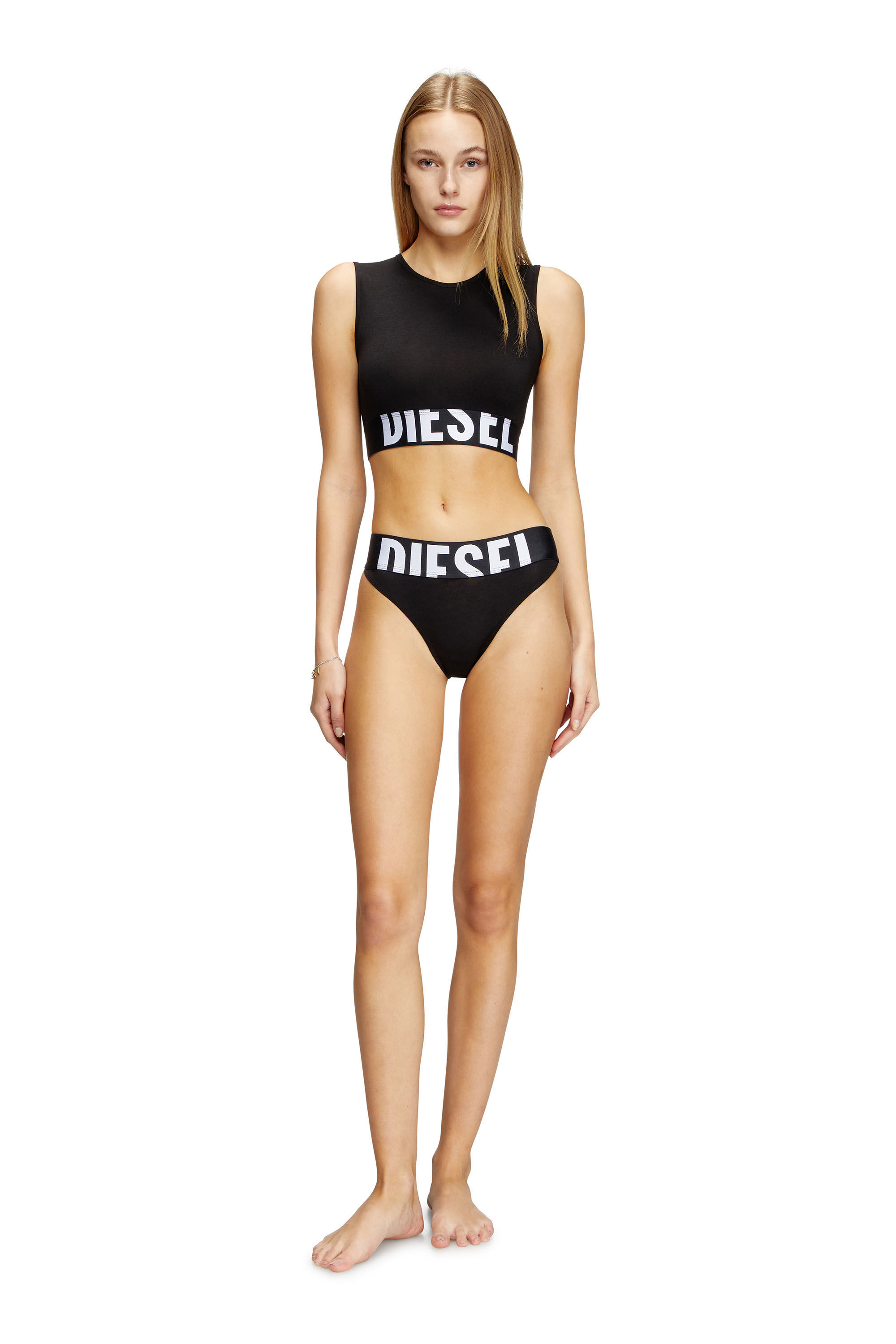 Diesel - LOLA-D-POP-3PACK, Lot de trois culottes avec logo découpé Femme in Noir - 2