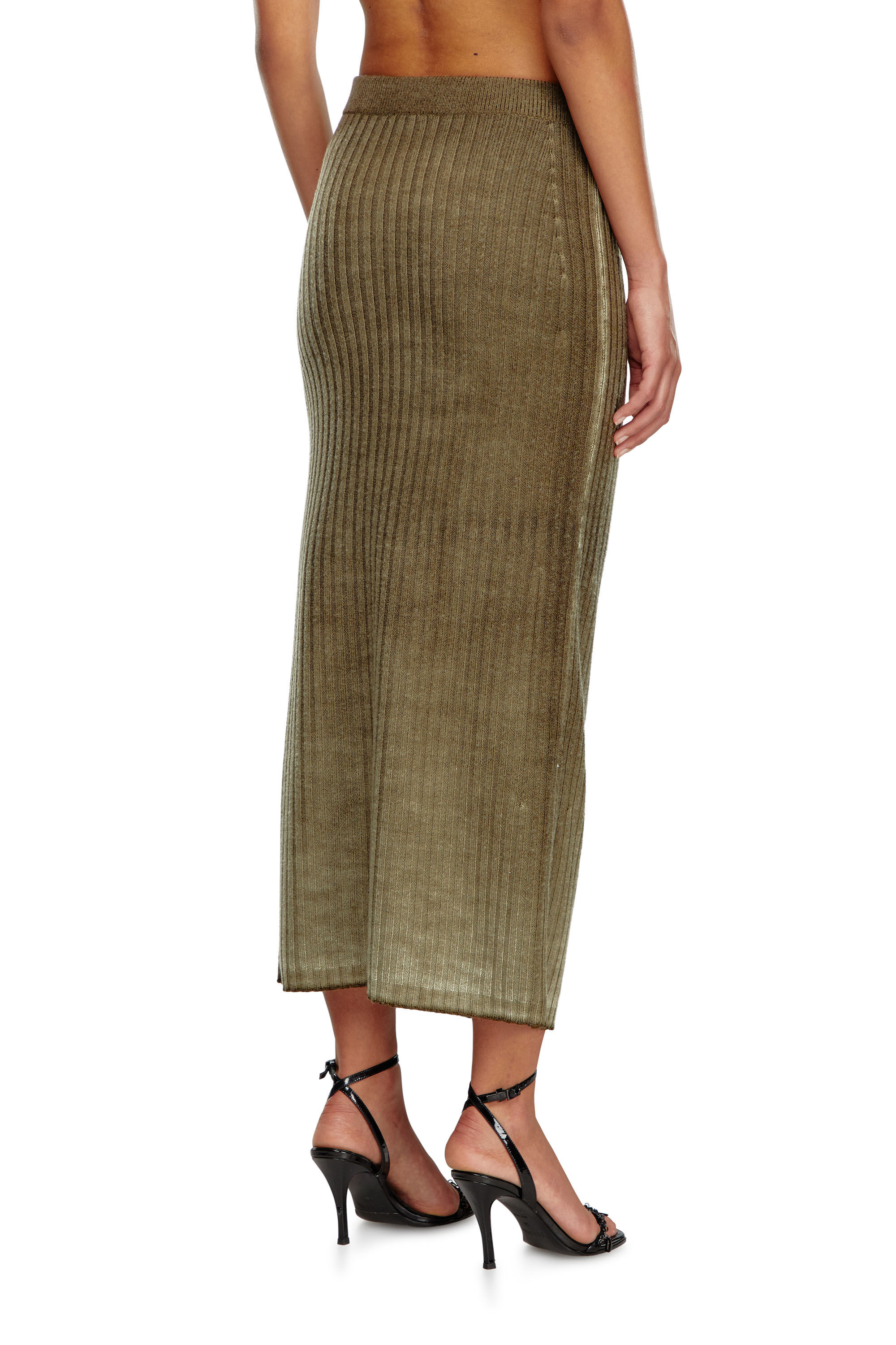 Military green midi skirt sales