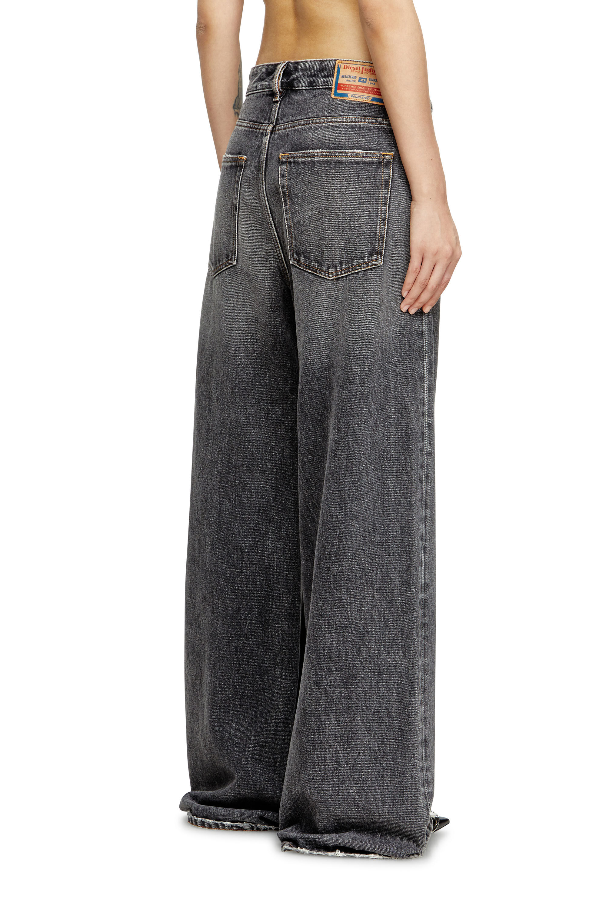 Diesel - Female's Relaxed Jeans 1996 D-Sire 007F6, Black/Dark Grey - 4