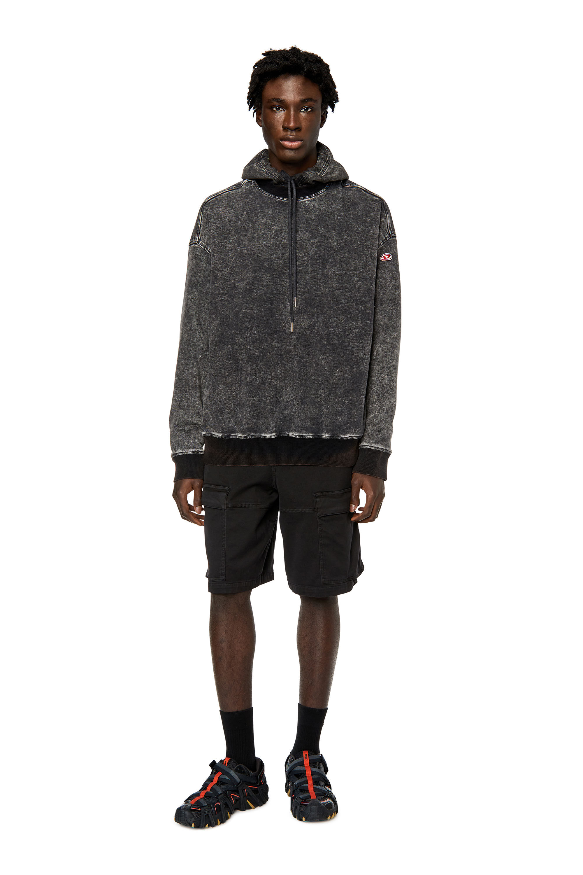 Diesel - D-KROOLEY-CARGO-SHORT JOGG, Male's Cargo shorts in JoggJeans in Black - 1